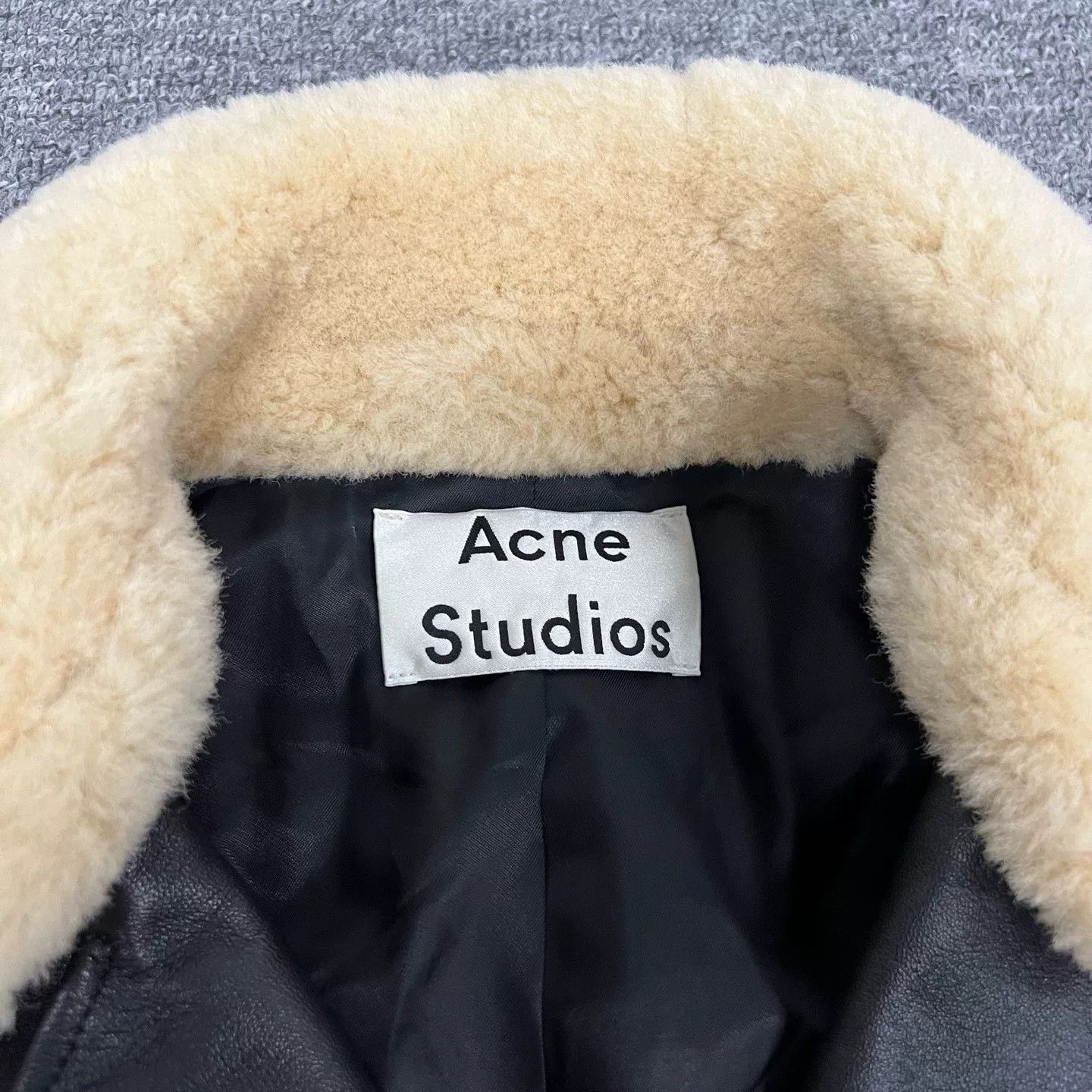 Acne Studios Acne Black Leather Jacket w/ Detachable Fur Collar Size XXS / US 00 / IT 34 - 3 Thumbnail