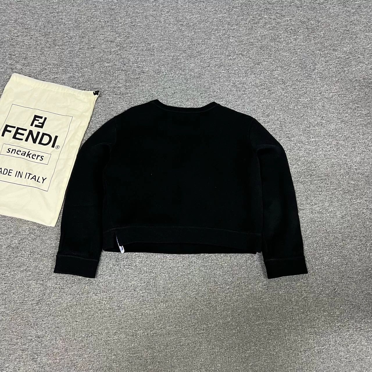 Fendi Fendi Black Devil Cropped Sweatshirt 38 Size S / US 4 / IT 40 - 7 Thumbnail