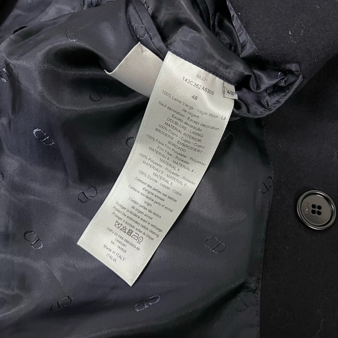 Kim Jones Dior Show Navy Wool Coat Size US M / EU 48-50 / 2 - 7 Thumbnail