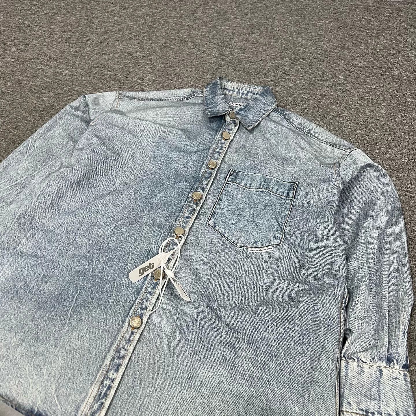 Alexander Wang Alexander Wang 2024 Nylon Denim Shirt Jacket Size US XS / EU 42 / 0 - 4 Thumbnail