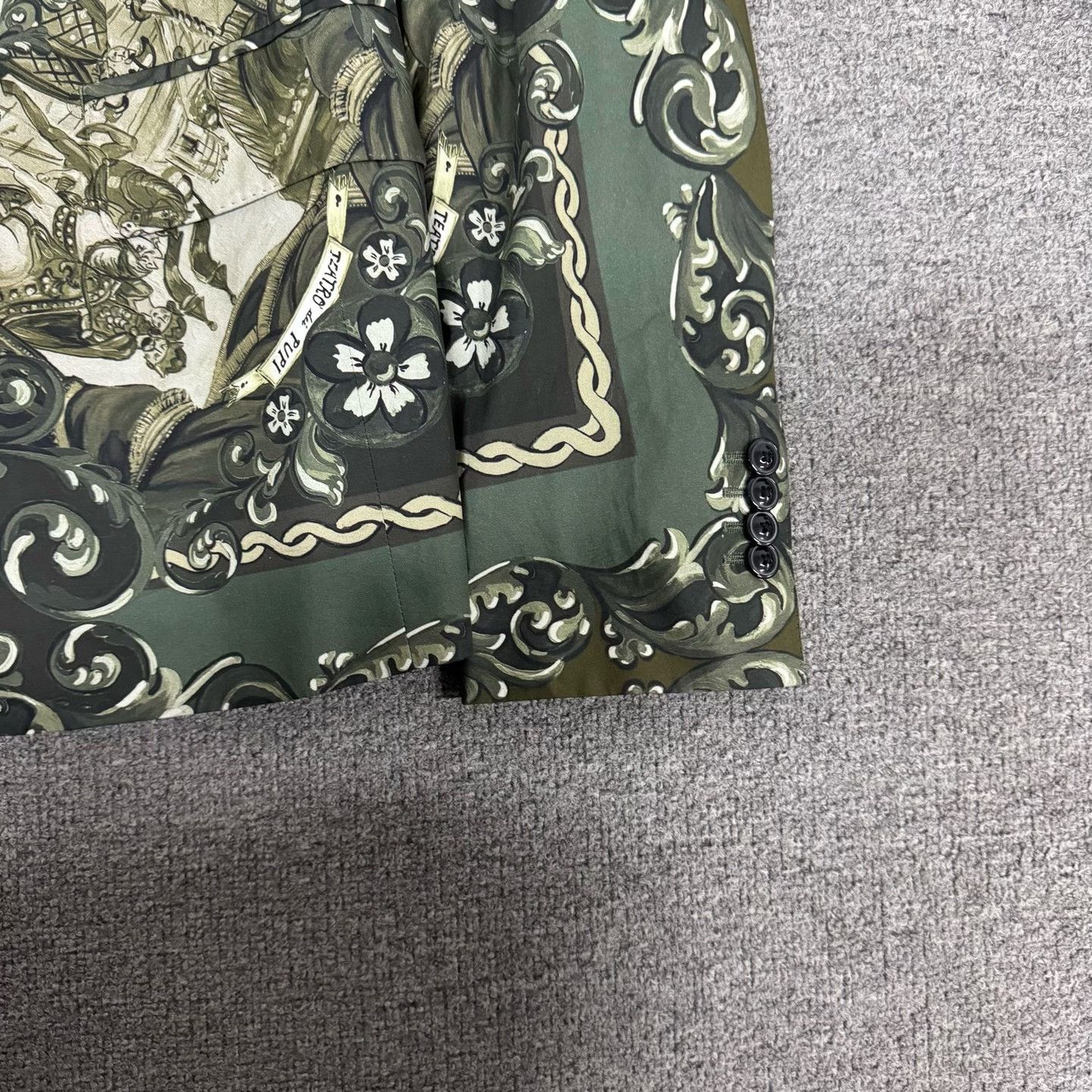 Dolce & Gabbana Dolce & Gabbana Green Evening Blazer Size US L / EU 52-54 / 3 - 3 Thumbnail