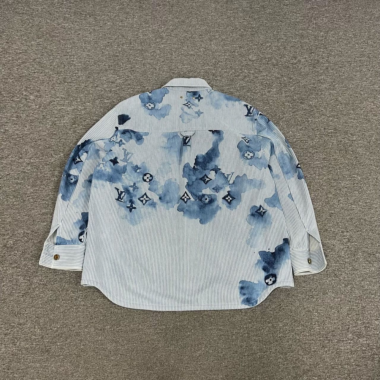 Louis Vuitton Louis Vuitton Ink Stripe Denim Shirt Jacket Size US XXL / EU 58 / 5 - 2 Thumbnail