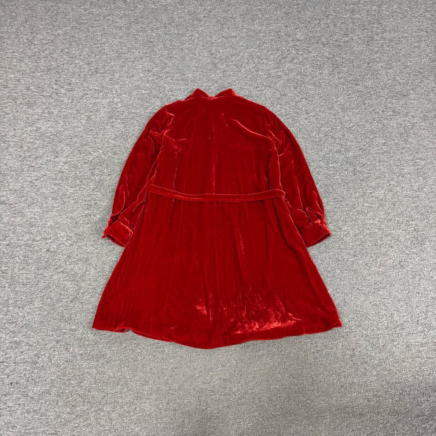 Dior Dior Red Velvet Long-Sleeve Dress Size XS / US 0-2 / IT 36-38 - 7 Thumbnail
