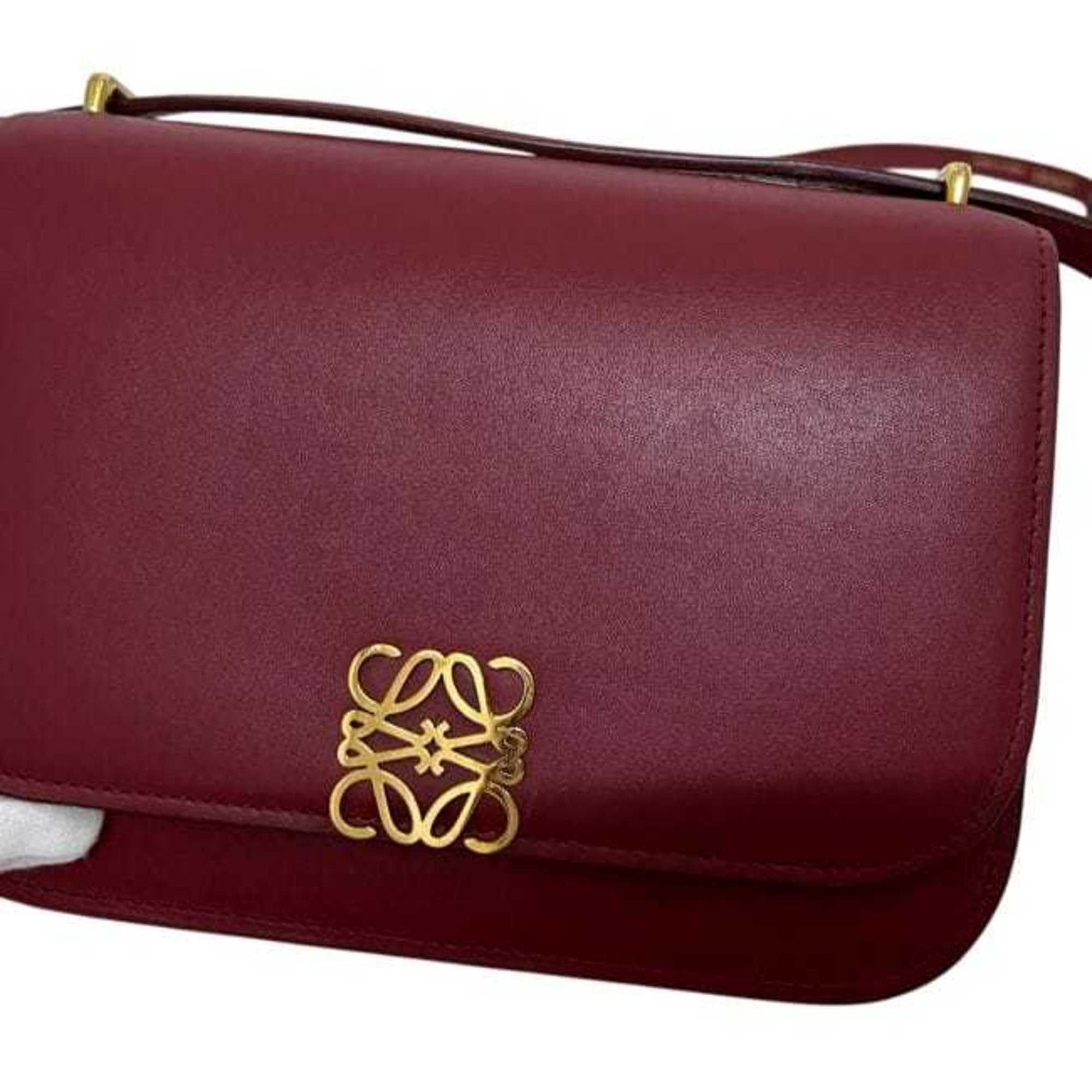 Loewe Loewe Goya Small Shoulder Bag, f-25194, Red, Anagram, A896N09X01, Leather, 262120, LOEWE, Flap, Crossbody, Women's Size ONE SIZE - 8 Thumbnail