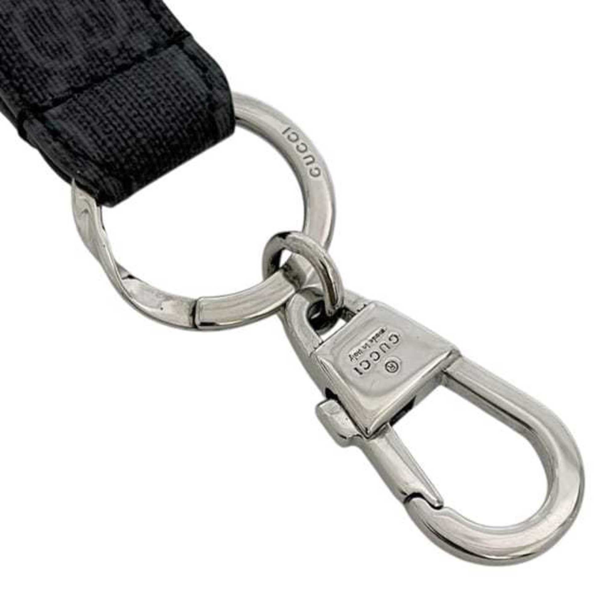 Gucci Gucci Keyring ec-25207 Black Gray Interlocking 701432 PVC Leather 479292 GUCCI GG Key Holder Charm Keychain Bag Men's Women's Size ONE SIZE - 5 Thumbnail