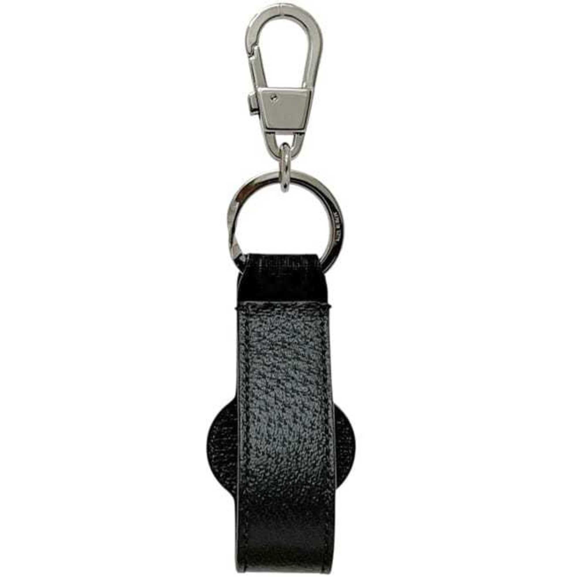 Gucci Gucci Keyring ec-25207 Black Gray Interlocking 701432 PVC Leather 479292 GUCCI GG Key Holder Charm Keychain Bag Men's Women's Size ONE SIZE - 3 Thumbnail