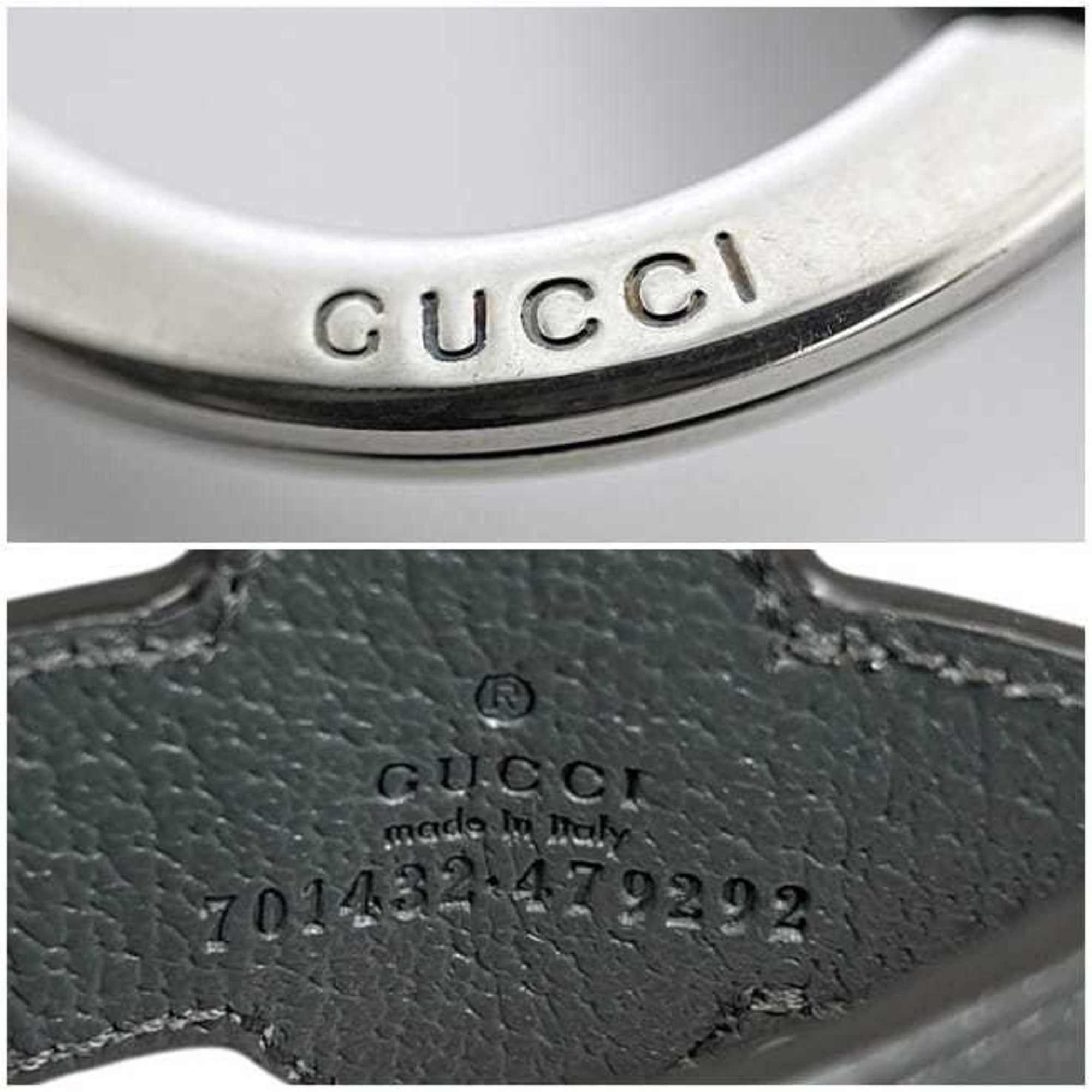 Gucci Gucci Keyring ec-25207 Black Gray Interlocking 701432 PVC Leather 479292 GUCCI GG Key Holder Charm Keychain Bag Men's Women's Size ONE SIZE - 7 Thumbnail