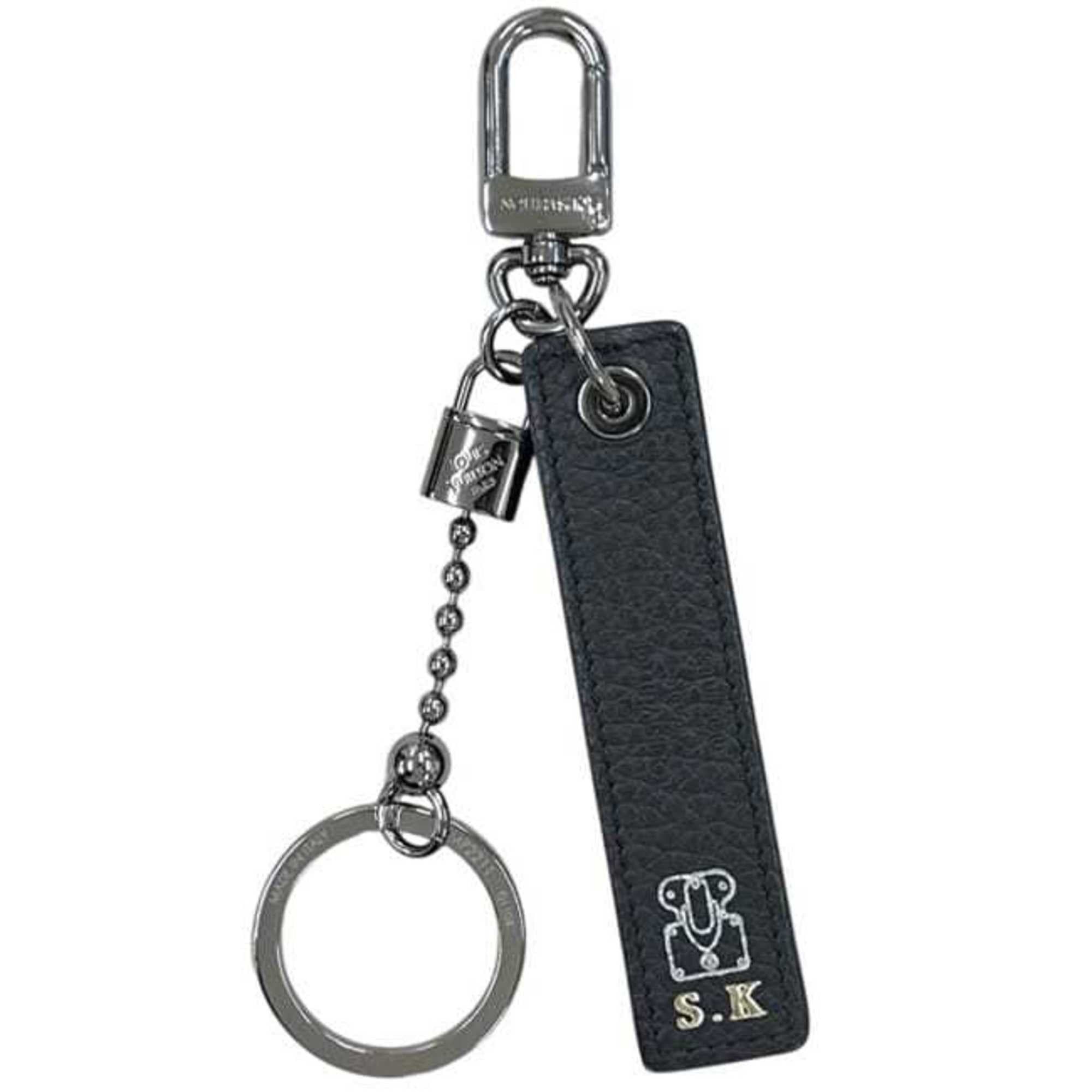Louis Vuitton Louis Vuitton Portefeuille Tab Keyring ec-25227 Black MP2211 Taurillon Leather FJ1108 LOUIS VUITTON Padlock Motif Ball Chain Tag Bag Charm Men's Women's Size ONE SIZE - 3 Thumbnail