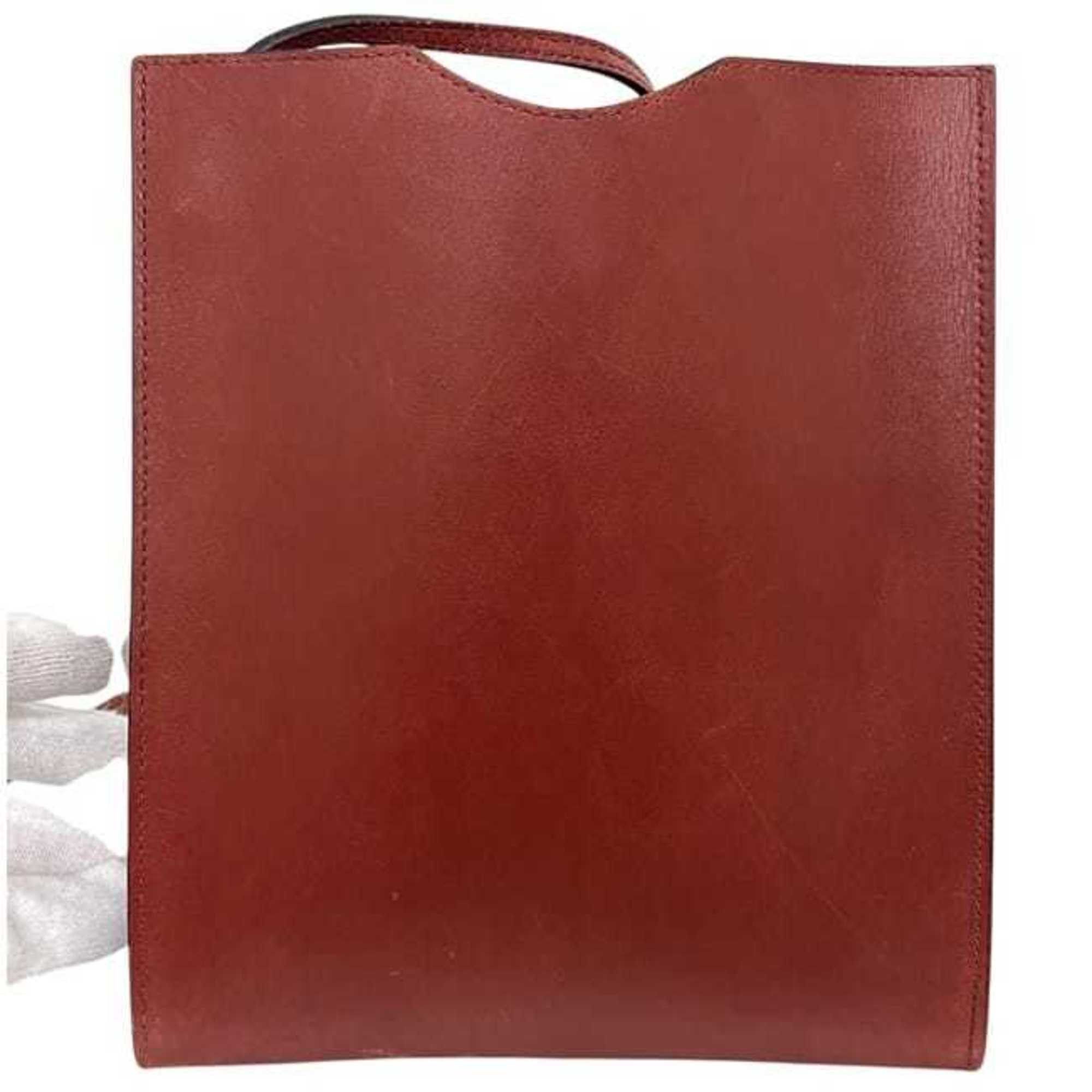 Hermes Hermes Shoulder Bag Onimetou f-25175 Brown Leather HERMES Crossbody Pouch Men's Women's Mini Sacoche Size ONE SIZE - 8 Thumbnail