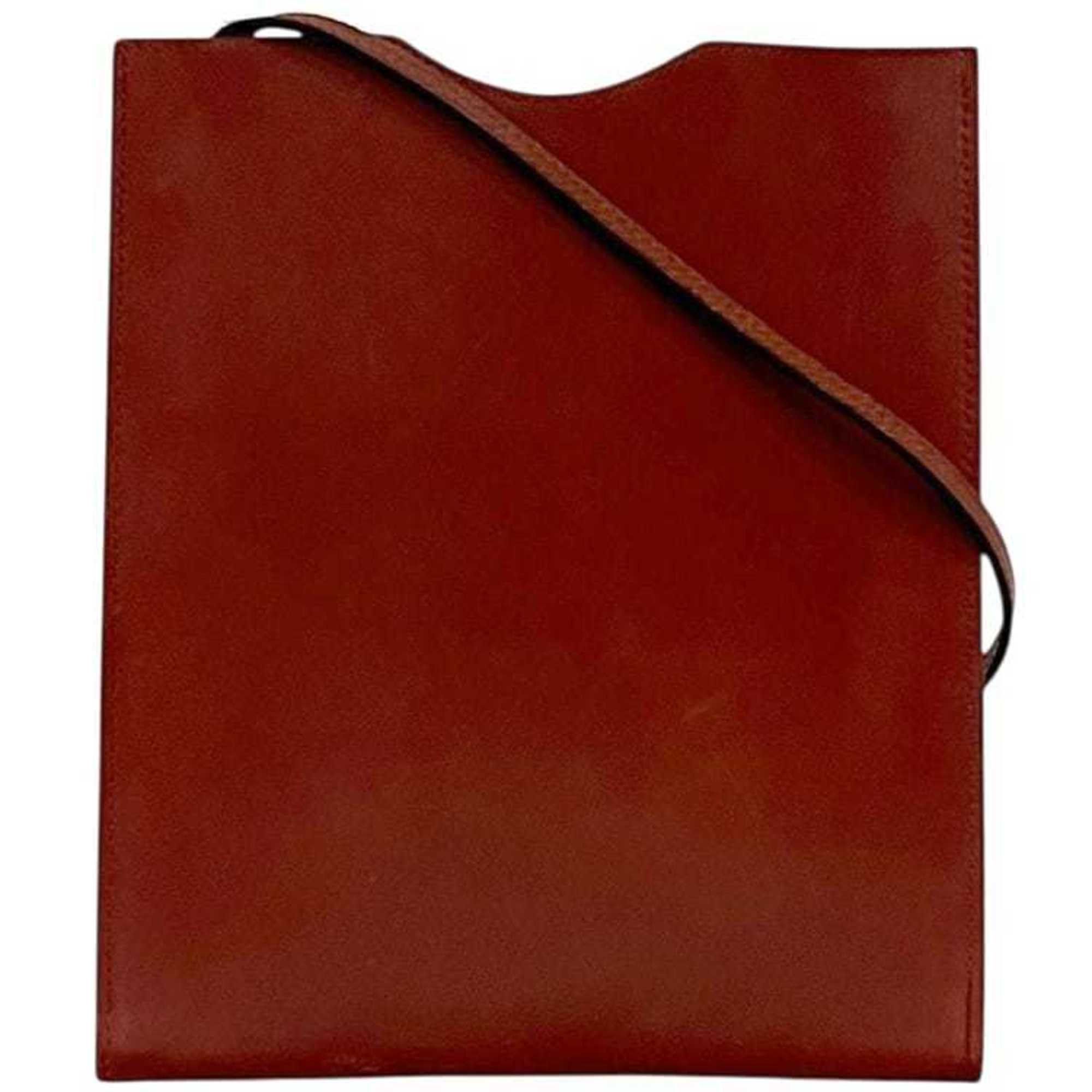 Hermes Hermes Shoulder Bag Onimetou f-25175 Brown Leather HERMES Crossbody Pouch Men's Women's Mini Sacoche Size ONE SIZE - 2 Thumbnail