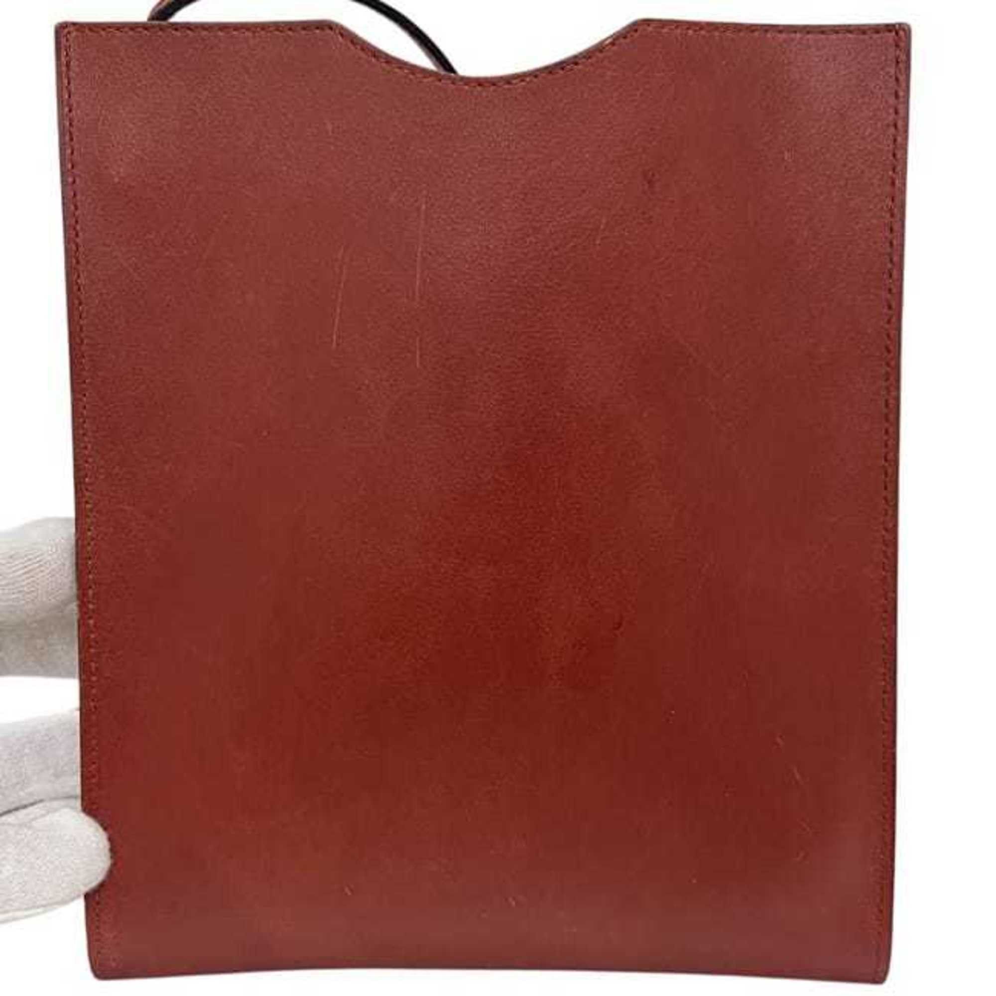 Hermes Hermes Shoulder Bag Onimetou f-25175 Brown Leather HERMES Crossbody Pouch Men's Women's Mini Sacoche Size ONE SIZE - 7 Thumbnail