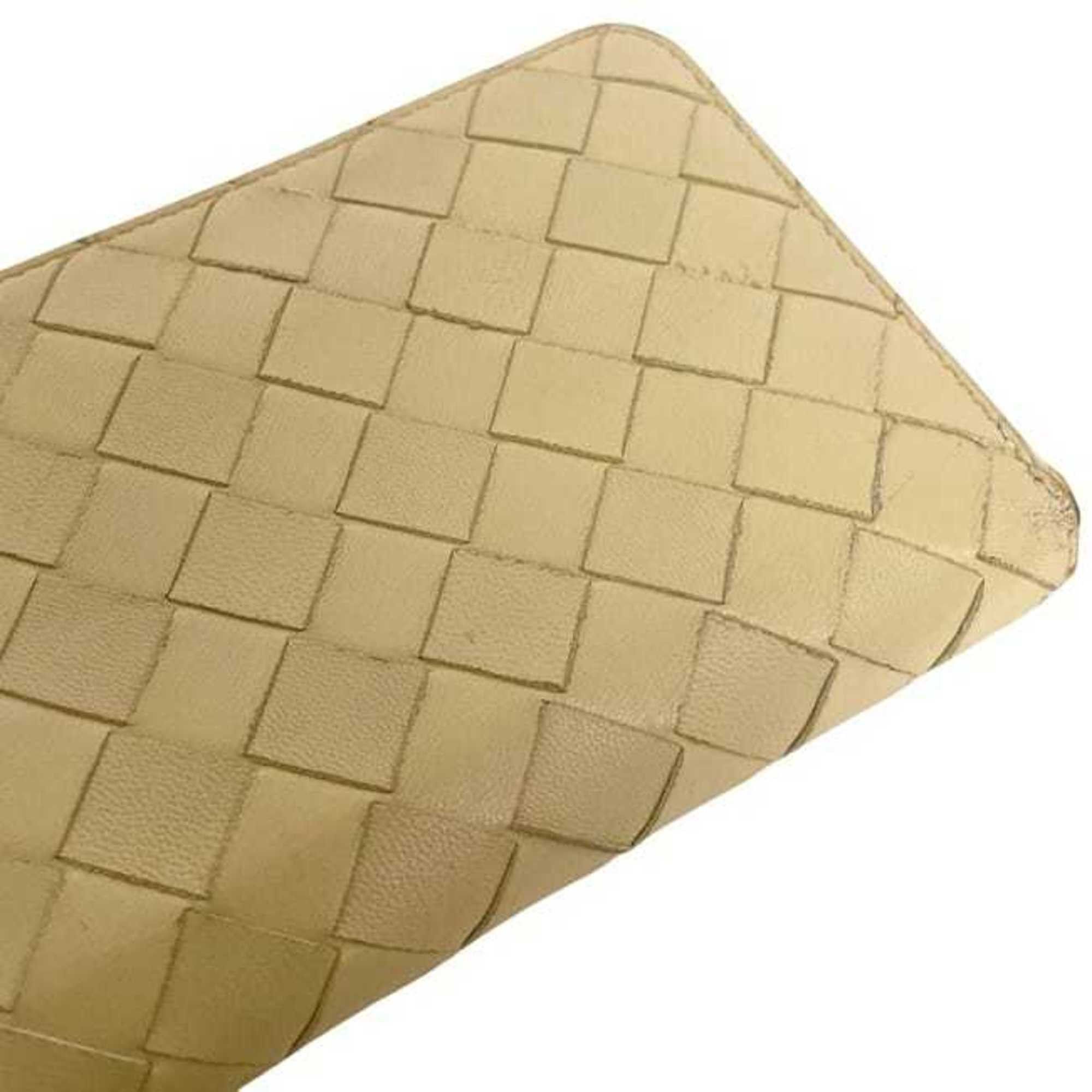 Bottega Veneta Bottega Veneta Round Long Wallet ec-25205 Beige Intrecciato Leather A00162436V BOTTEGA VENETA Women's Men's Size ONE SIZE - 10 Thumbnail