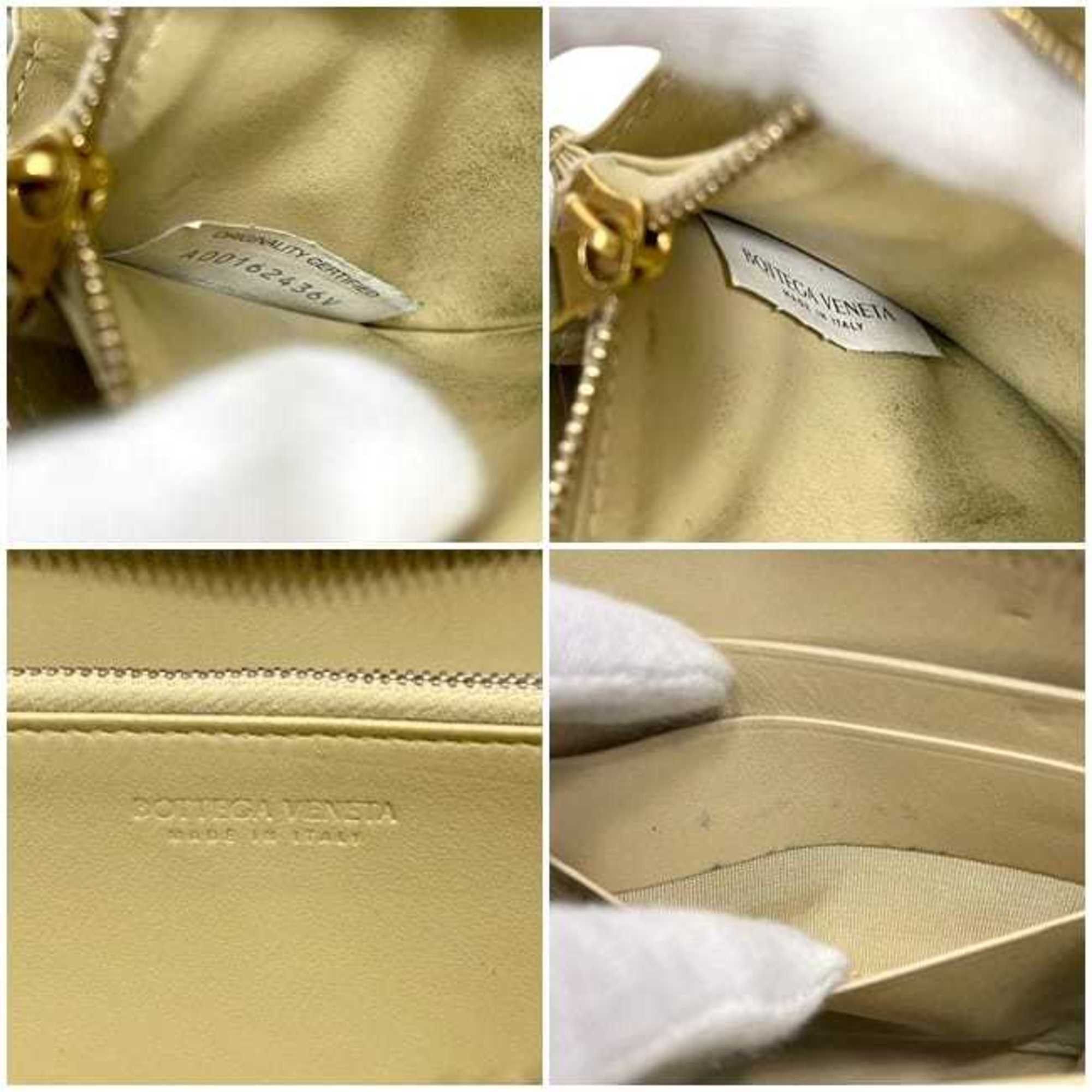 Bottega Veneta Bottega Veneta Round Long Wallet ec-25205 Beige Intrecciato Leather A00162436V BOTTEGA VENETA Women's Men's Size ONE SIZE - 3 Thumbnail