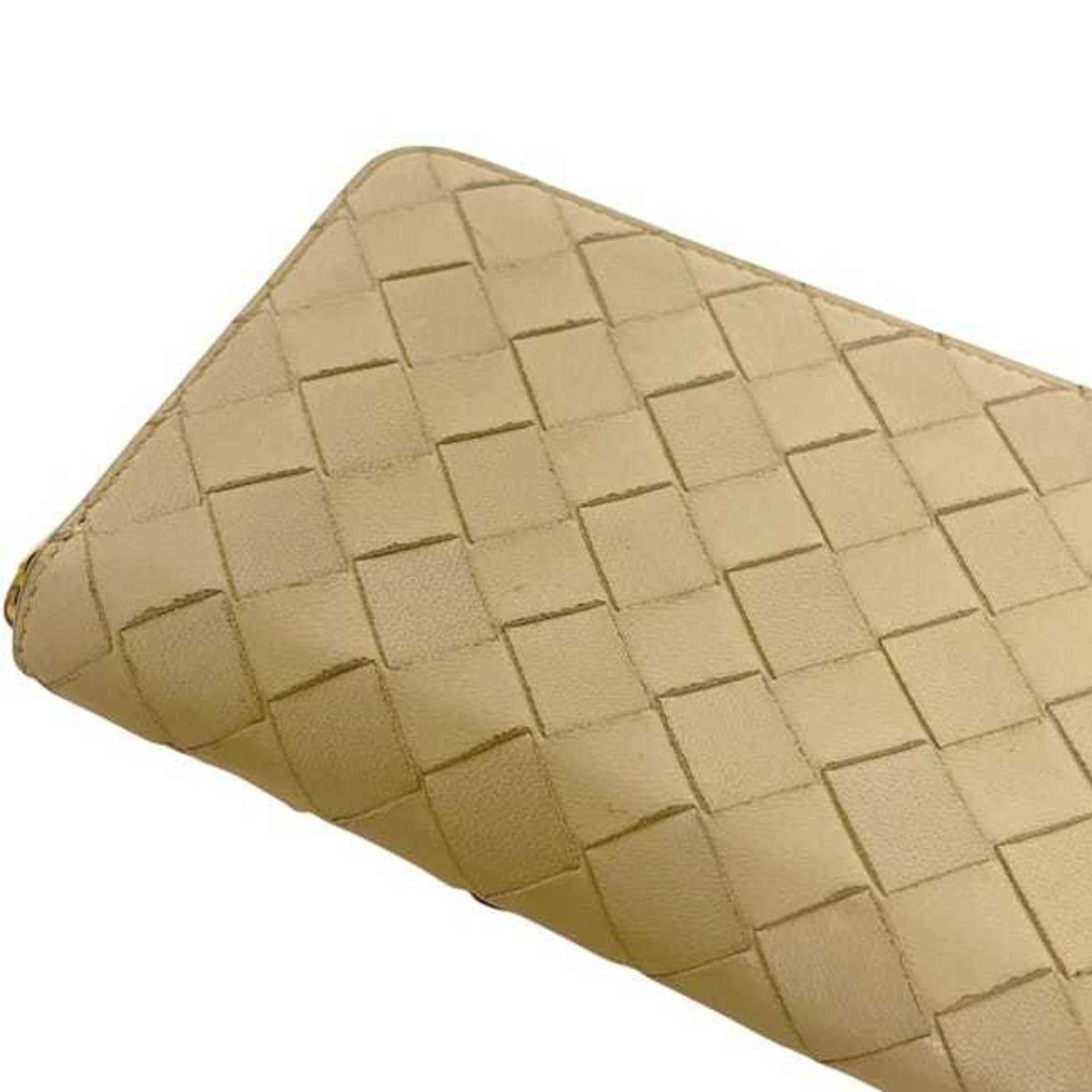 Bottega Veneta Bottega Veneta Round Long Wallet ec-25205 Beige Intrecciato Leather A00162436V BOTTEGA VENETA Women's Men's Size ONE SIZE - 9 Thumbnail
