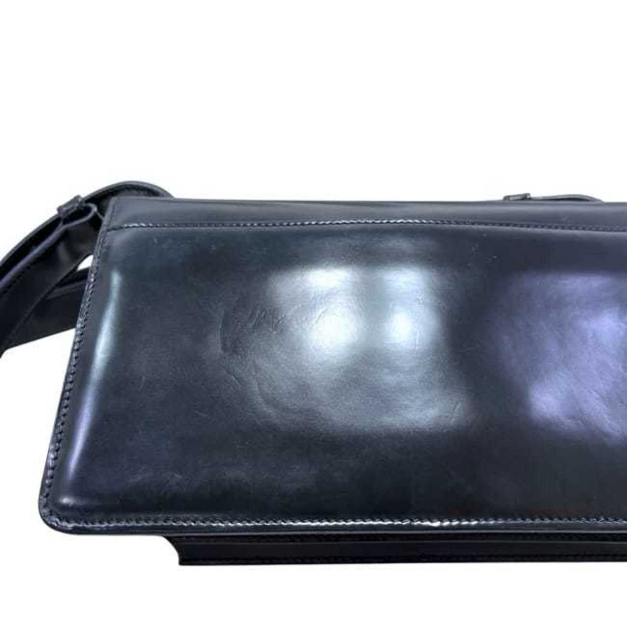 Prada Prada 2-way bag f-25188 Black NERO SPAZZOLATO 1BD321 Leather 25 H PRADA Shoulder Crossbody Flap Triangle Women's Size ONE SIZE - 10 Thumbnail