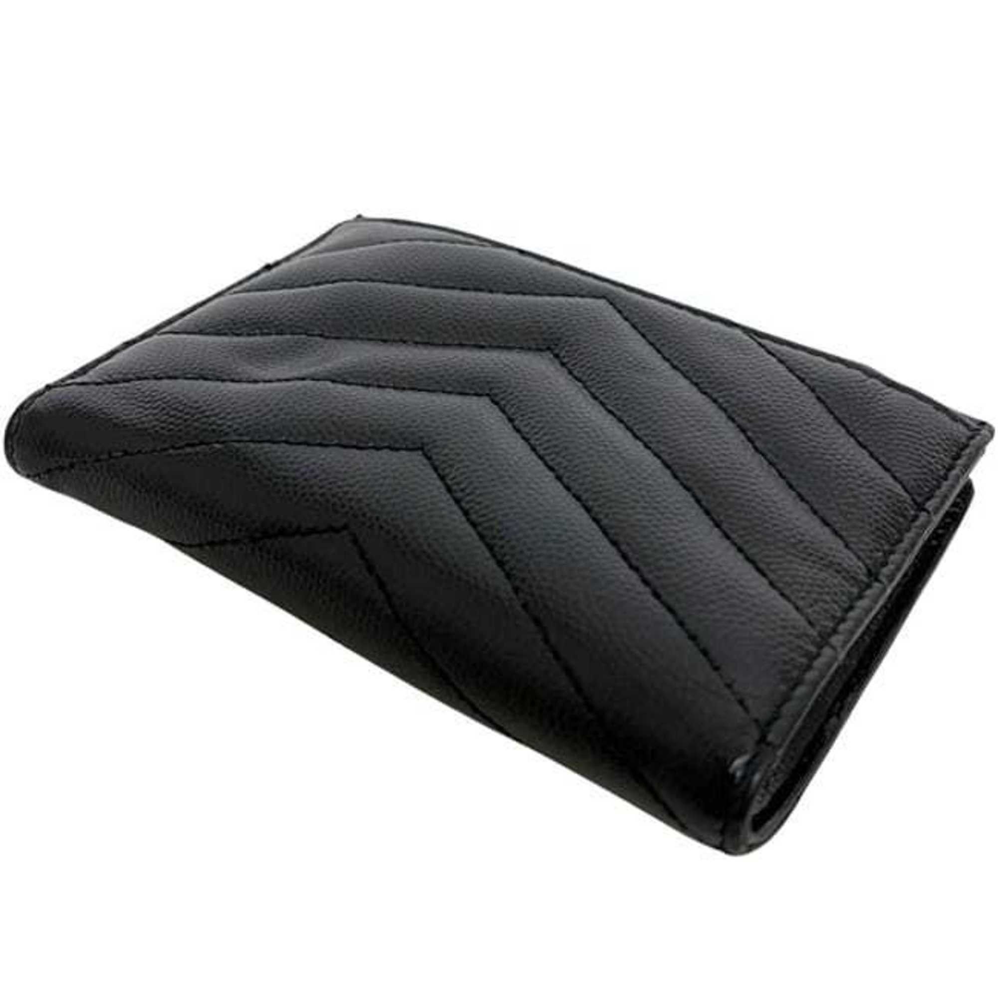 Saint Laurent Paris Saint Laurent Bi-fold Wallet f-25184 Black 575974 Leather 0121 SAINT LAURENT PARIS YSL Mini Compact V-stitch Quilted Men's Women's Size ONE SIZE - 11 Thumbnail