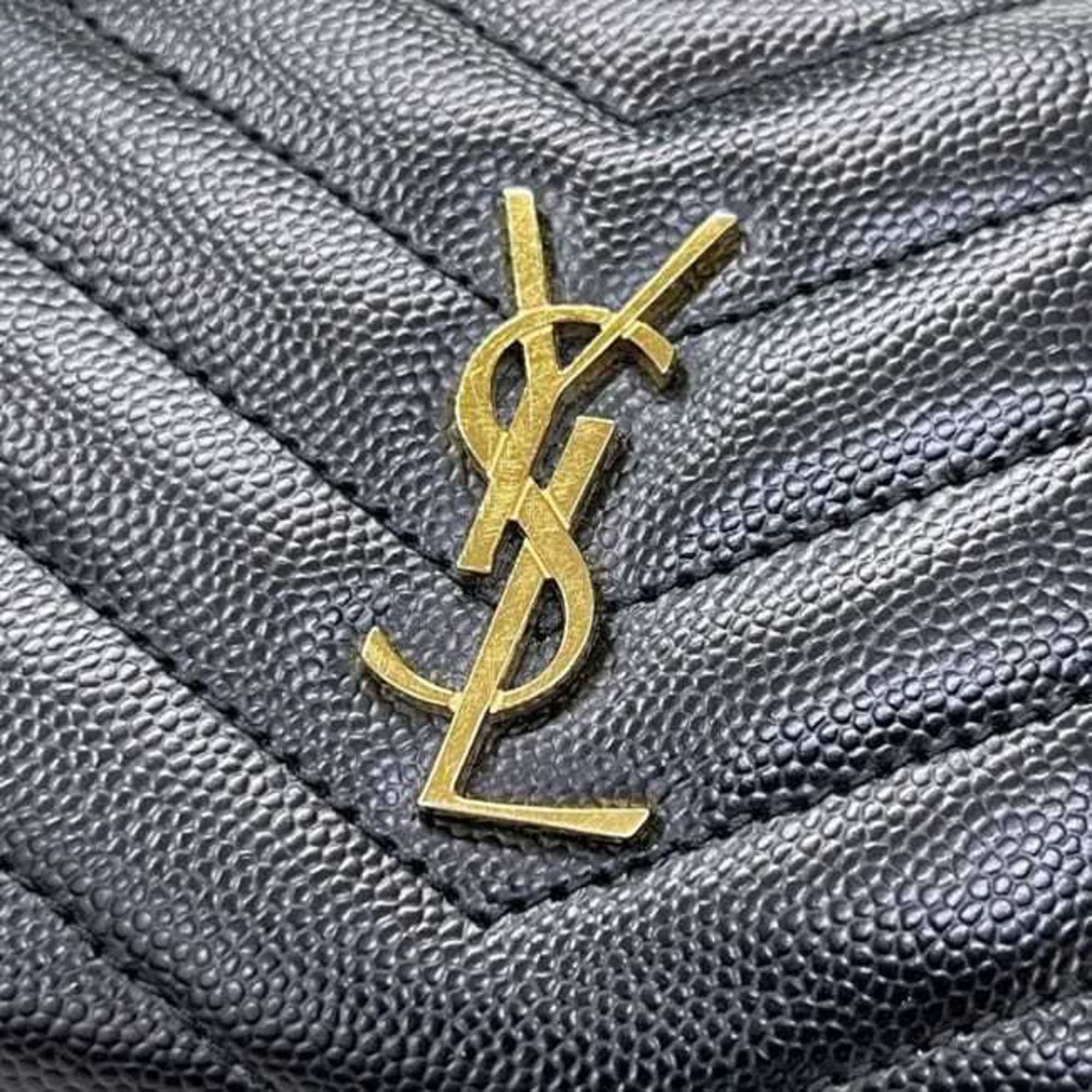 Saint Laurent Paris Saint Laurent Bi-fold Wallet f-25184 Black 575974 Leather 0121 SAINT LAURENT PARIS YSL Mini Compact V-stitch Quilted Men's Women's Size ONE SIZE - 7 Thumbnail