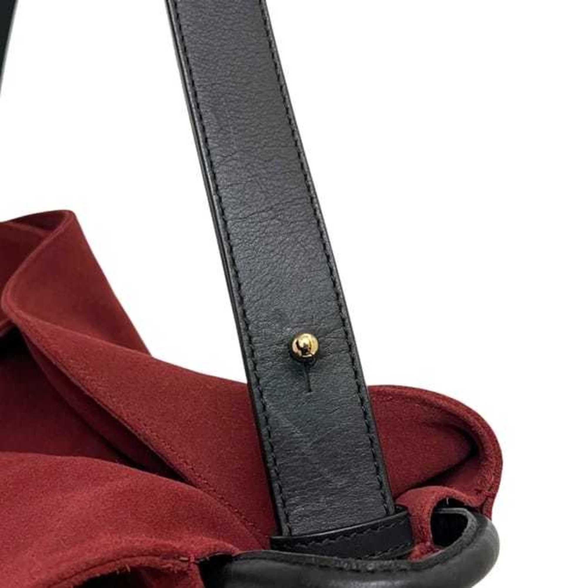 Loewe Loewe Flamenco Knot Tote Bag F-25195 Red Anagram - Suede Leather 061507 LOEWE Black Crossbody Shoulder Women's Men's Size ONE SIZE - 10 Thumbnail