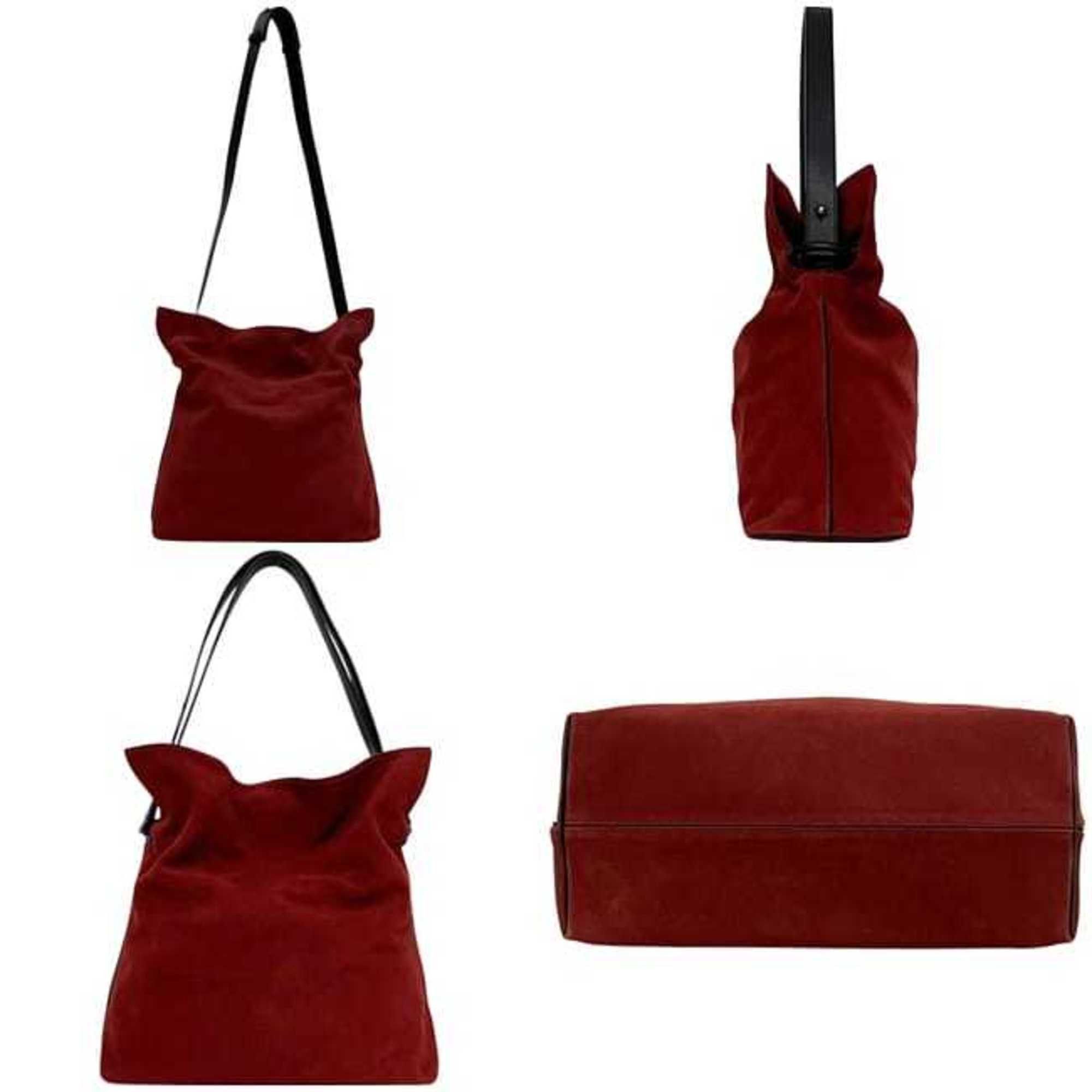 Loewe Loewe Flamenco Knot Tote Bag F-25195 Red Anagram - Suede Leather 061507 LOEWE Black Crossbody Shoulder Women's Men's Size ONE SIZE - 2 Thumbnail