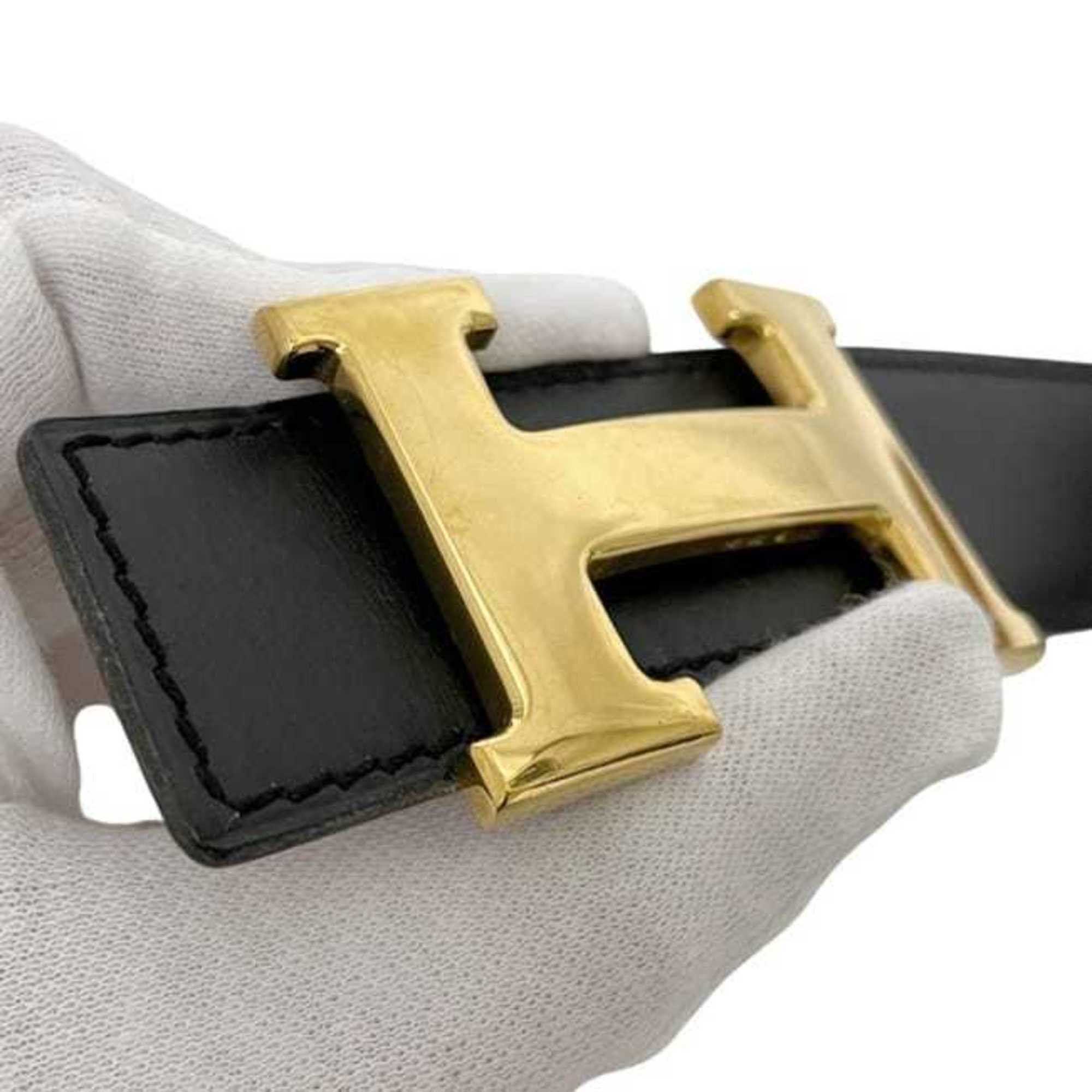 Hermes Hermes H-belt f-25247 Black Camel Brown Gold Constance Waist 71cm Leather Box Calf Courchevel ○W stamp HERMES 30mm Buckle Reversible Size ONE SIZE - 9 Thumbnail