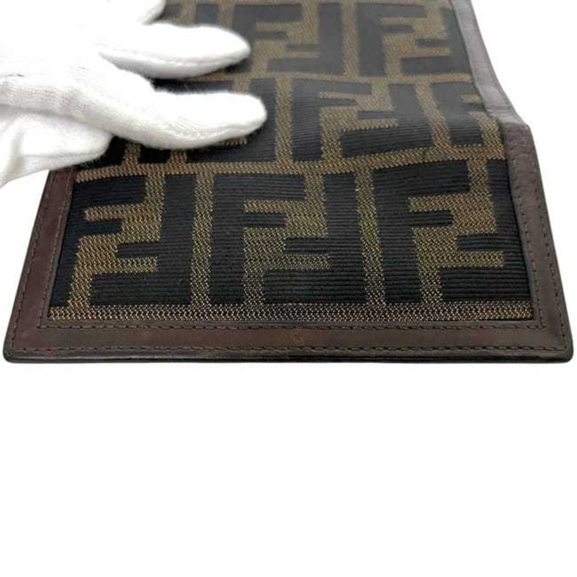 Fendi Fendi Tri-fold Wallet ec-25204 Khaki Brown Zucca 2270 30729 099 Compact Canvas Leather FENDI FF Dark Green Folding Men's Women's Size ONE SIZE - 11 Thumbnail