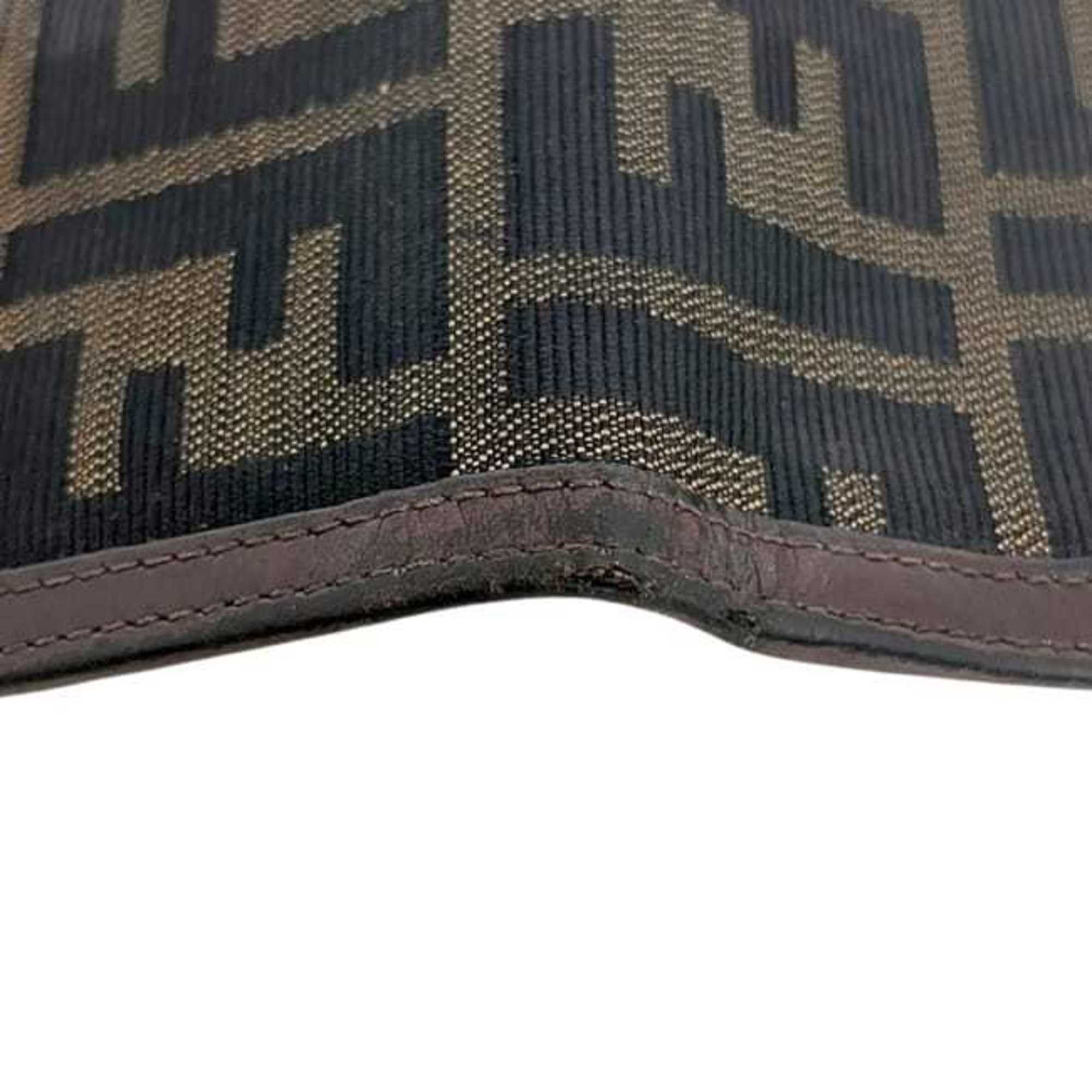 Fendi Fendi Tri-fold Wallet ec-25204 Khaki Brown Zucca 2270 30729 099 Compact Canvas Leather FENDI FF Dark Green Folding Men's Women's Size ONE SIZE - 10 Thumbnail