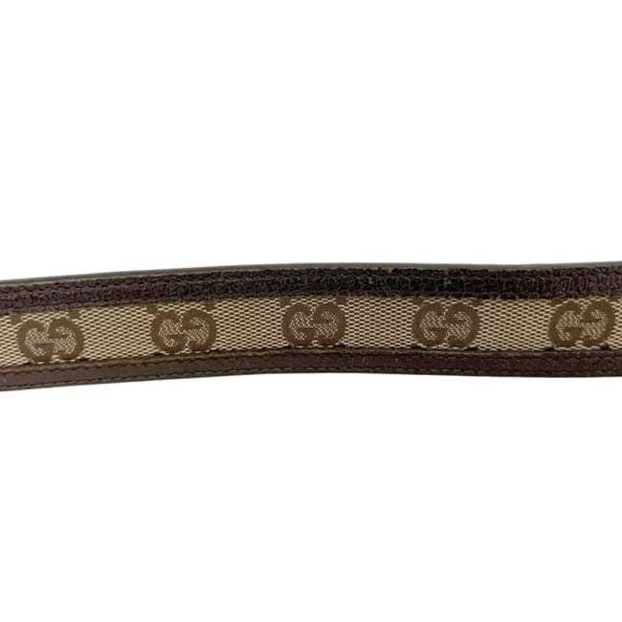 Gucci Gucci belt ec-25246 beige brown interlocking 114874 480199 80 82 waist 82cm canvas leather GUCCI 30mm GG Supreme men's women's Size ONE SIZE - 8 Thumbnail