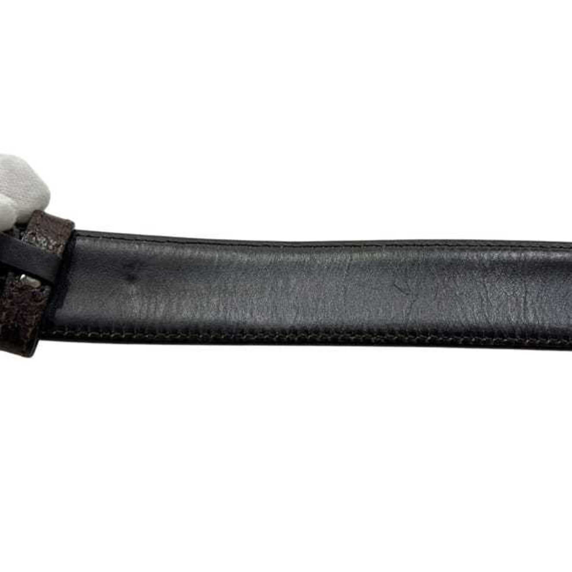 Gucci Gucci belt ec-25246 beige brown interlocking 114874 480199 80 82 waist 82cm canvas leather GUCCI 30mm GG Supreme men's women's Size ONE SIZE - 11 Thumbnail