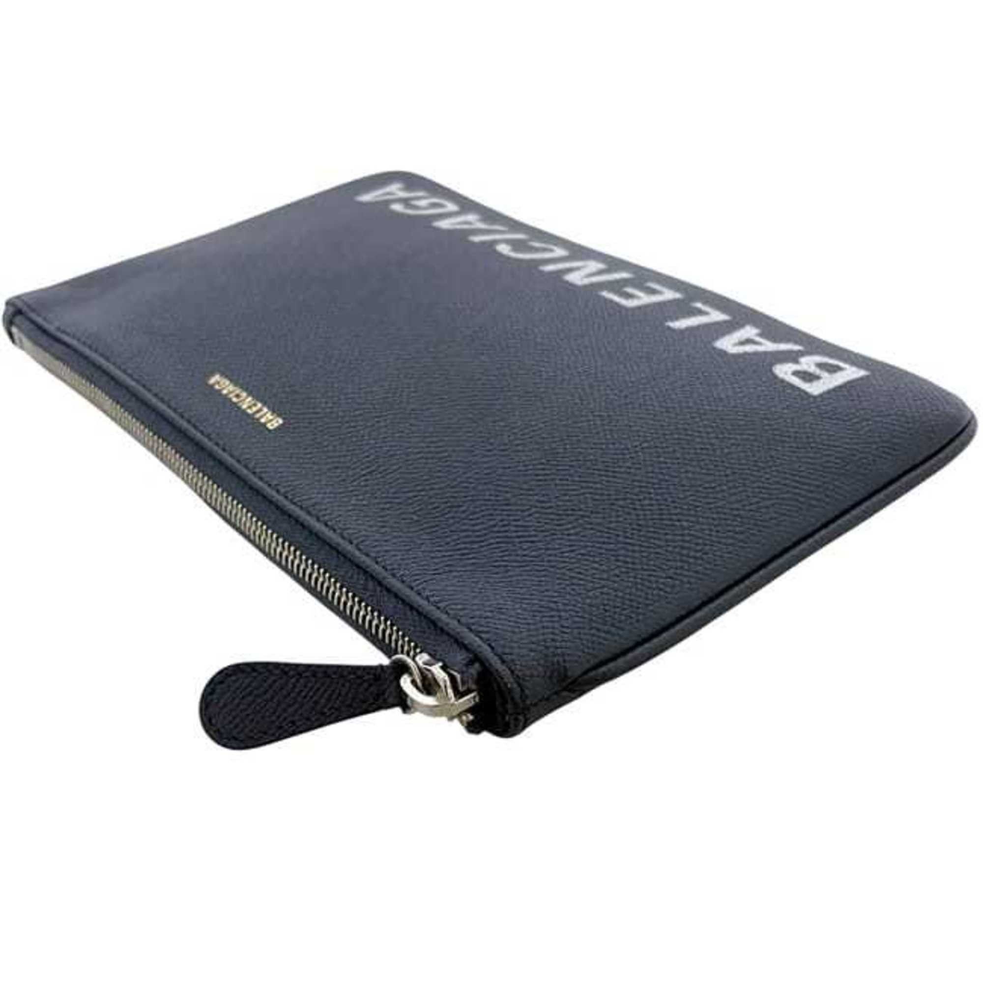 Balenciaga Balenciaga pouch ec-25169 navy 545773 leather 4323 X 535269 BALENCIAGA clutch bag mini grain men's women's Size ONE SIZE - 4 Thumbnail
