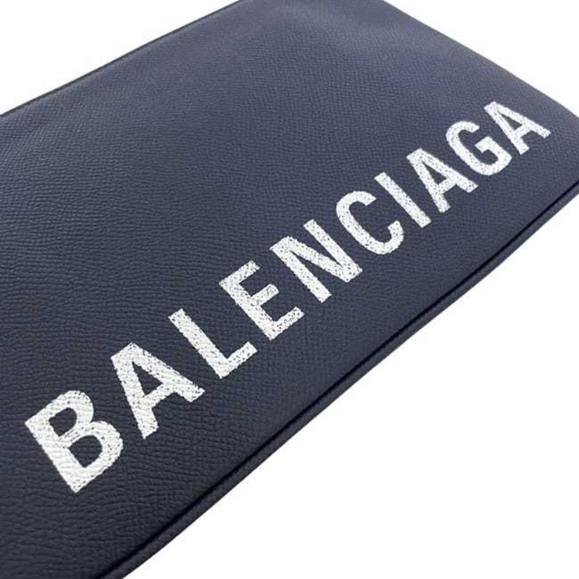Balenciaga Balenciaga pouch ec-25169 navy 545773 leather 4323 X 535269 BALENCIAGA clutch bag mini grain men's women's Size ONE SIZE - 9 Thumbnail