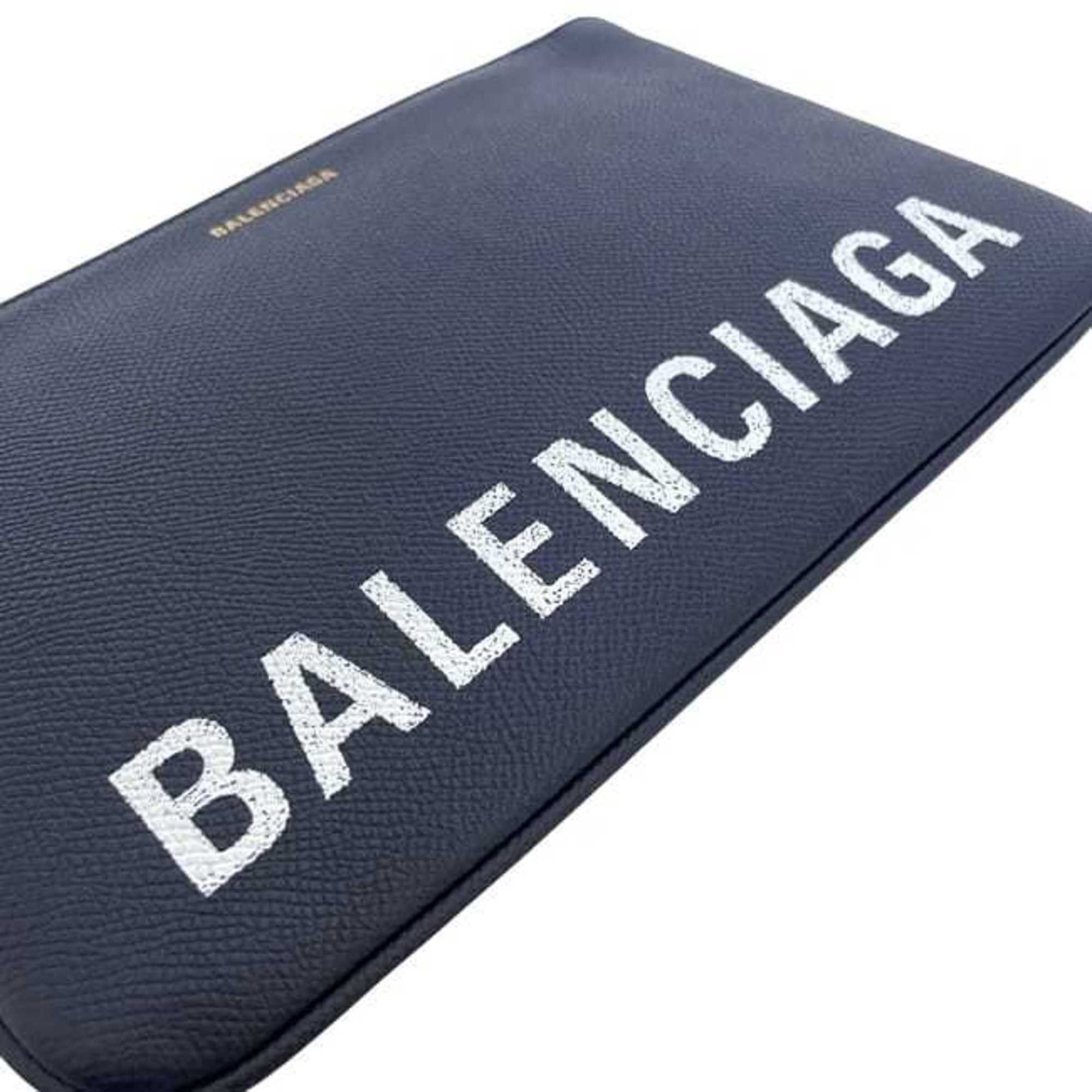 Balenciaga Balenciaga pouch ec-25169 navy 545773 leather 4323 X 535269 BALENCIAGA clutch bag mini grain men's women's Size ONE SIZE - 8 Thumbnail