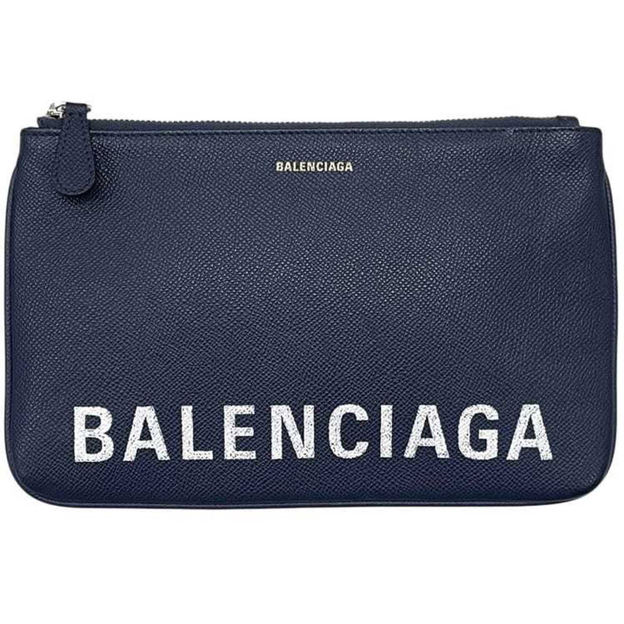 Balenciaga Balenciaga pouch ec-25169 navy 545773 leather 4323 X 535269 BALENCIAGA clutch bag mini grain men's women's Size ONE SIZE - 2 Thumbnail