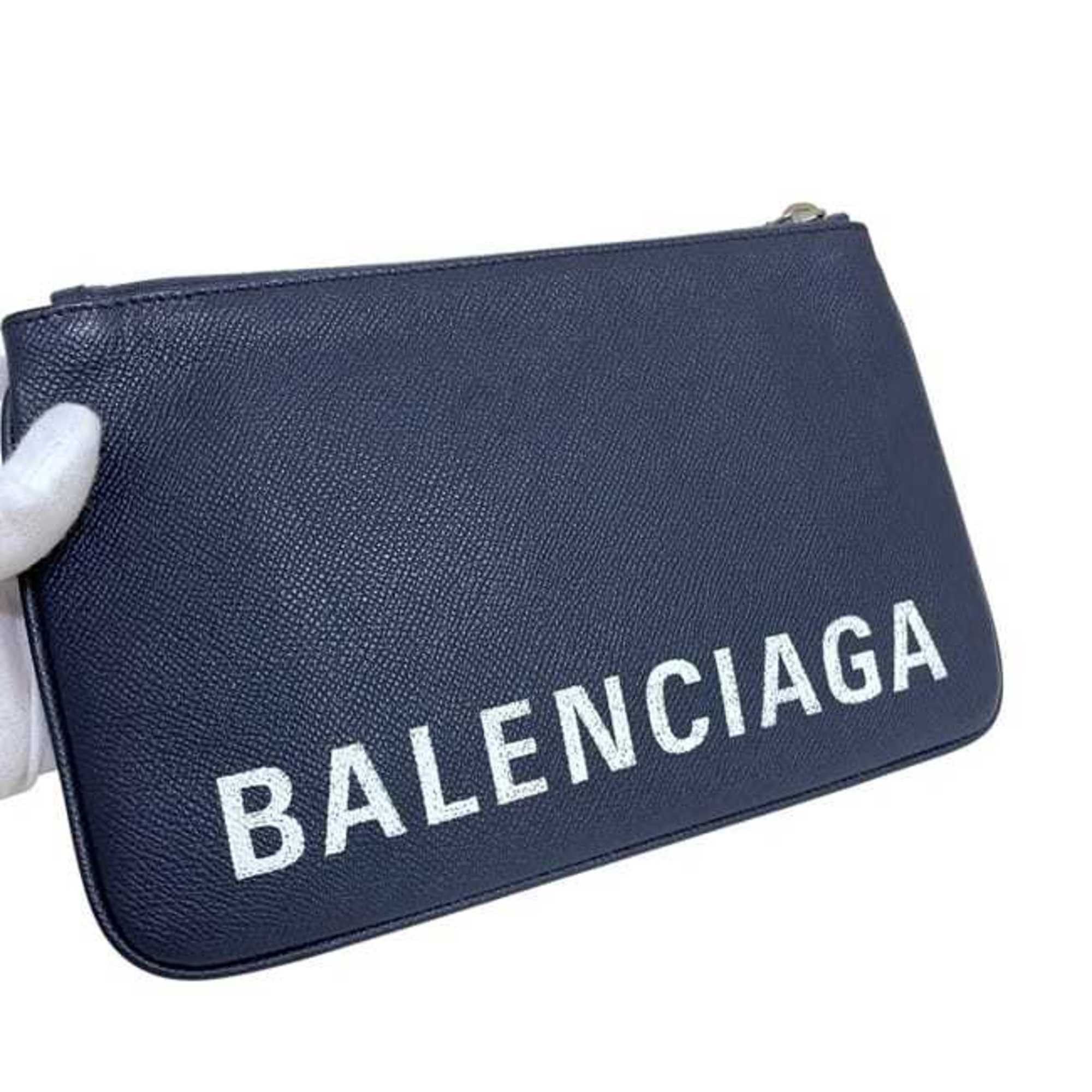 Balenciaga Balenciaga pouch ec-25169 navy 545773 leather 4323 X 535269 BALENCIAGA clutch bag mini grain men's women's Size ONE SIZE - 7 Thumbnail