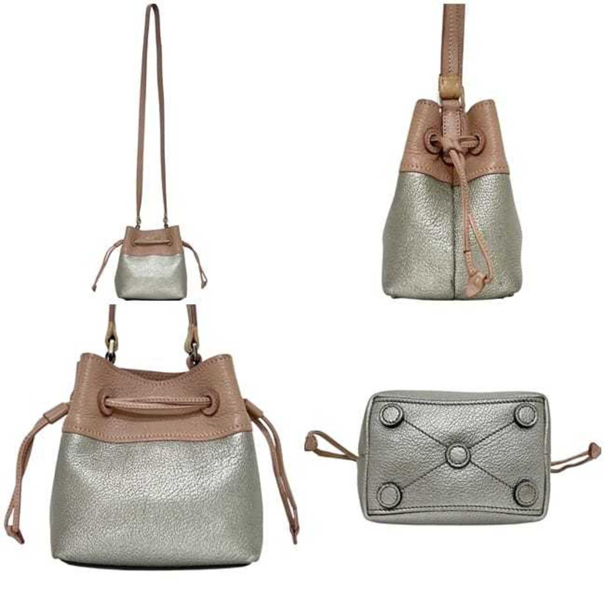 Miu Miu Miu Miu Miu Shoulder Bag f-25180 Pink Silver Madras Leather 53 Crossbody Mini Women's Bicolor Size ONE SIZE - 3 Thumbnail
