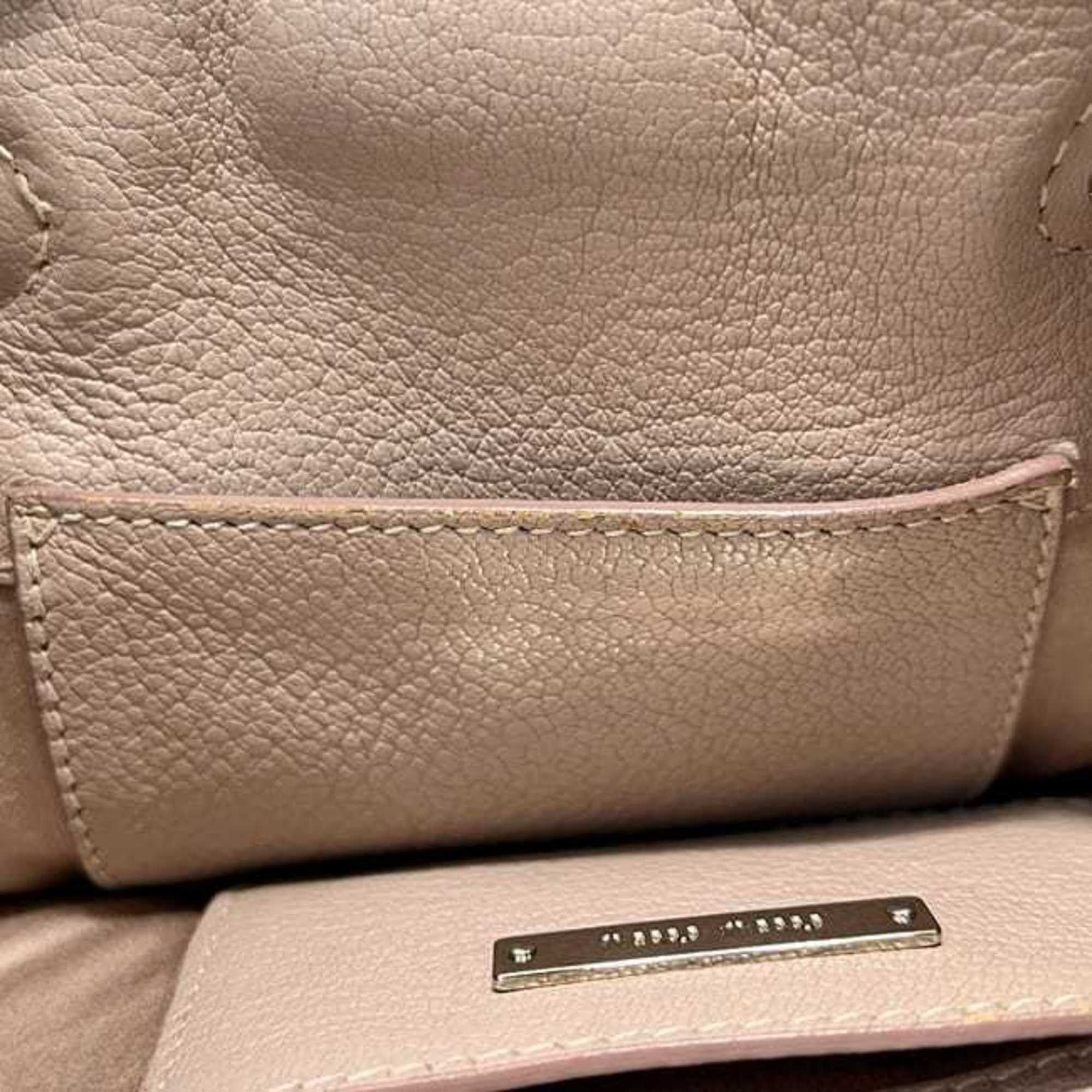 Miu Miu Miu Miu Miu Shoulder Bag f-25180 Pink Silver Madras Leather 53 Crossbody Mini Women's Bicolor Size ONE SIZE - 7 Thumbnail