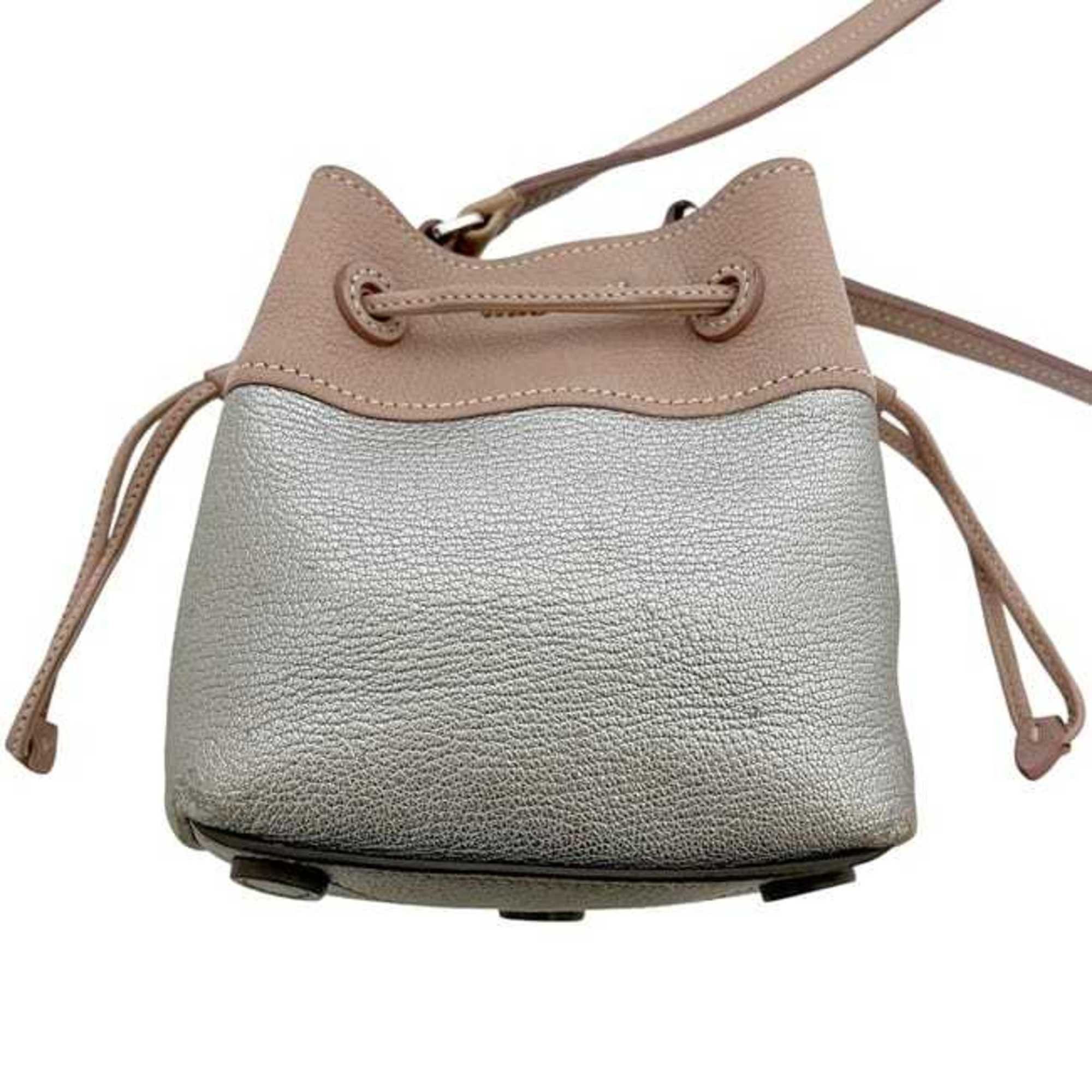 Miu Miu Miu Miu Miu Shoulder Bag f-25180 Pink Silver Madras Leather 53 Crossbody Mini Women's Bicolor Size ONE SIZE - 5 Thumbnail