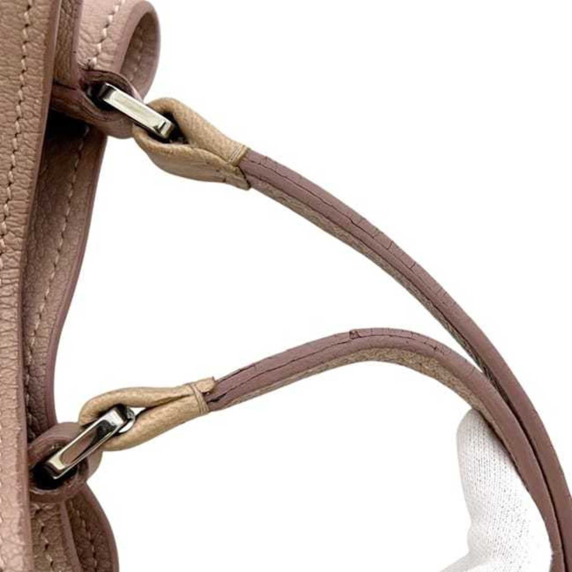 Miu Miu Miu Miu Miu Shoulder Bag f-25180 Pink Silver Madras Leather 53 Crossbody Mini Women's Bicolor Size ONE SIZE - 10 Thumbnail