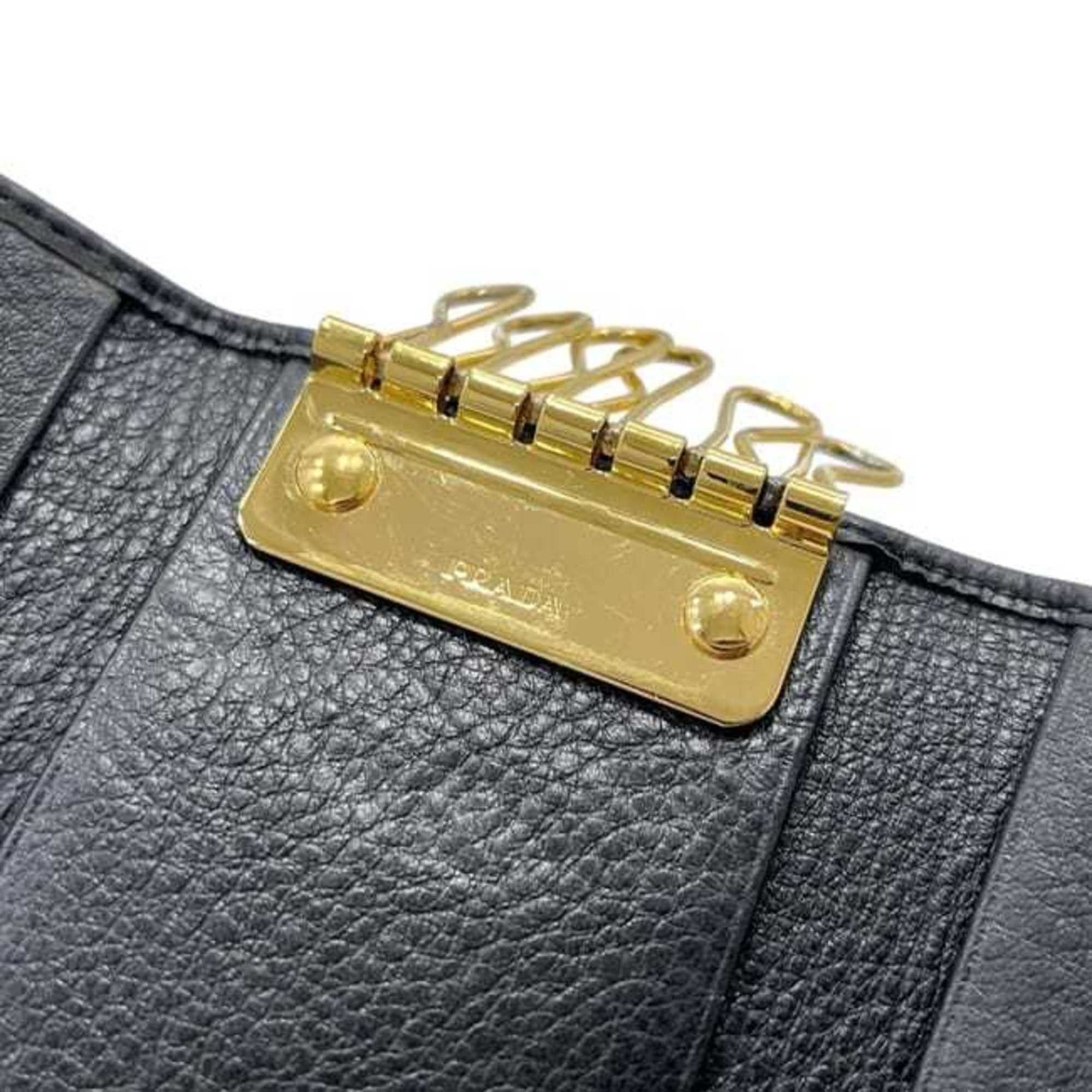 Prada Prada 6-Key Case ec-25203 Black NERO 1PG222 Leather 62 E PRADA Key Holder Men's Women's 6 Size ONE SIZE - 10 Thumbnail