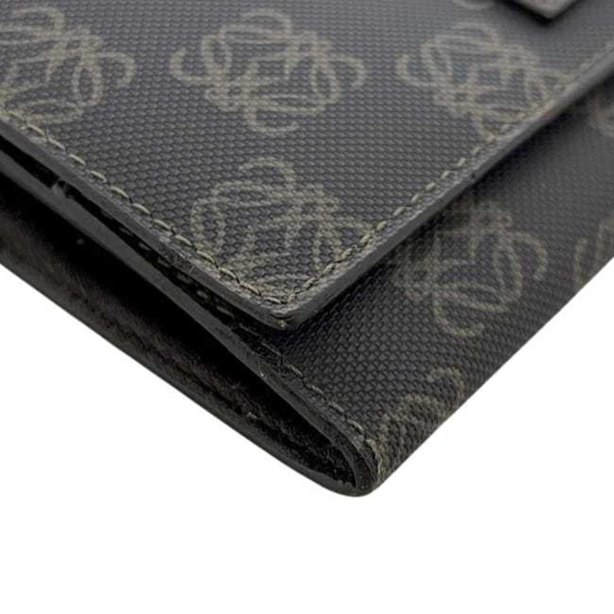 Loewe Loewe bi-fold long wallet ec-25270 dark gray Anagram 168 80 966 PVC leather LOEWE women's men's coated Size ONE SIZE - 11 Thumbnail