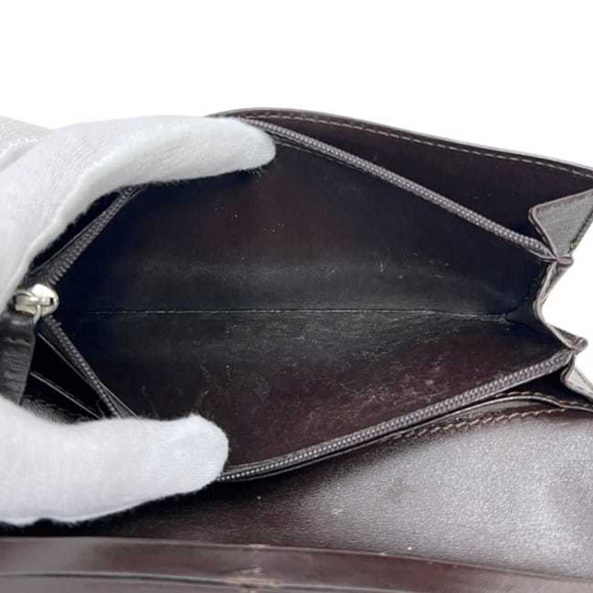 Loewe Loewe bi-fold long wallet ec-25270 dark gray Anagram 168 80 966 PVC leather LOEWE women's men's coated Size ONE SIZE - 4 Thumbnail
