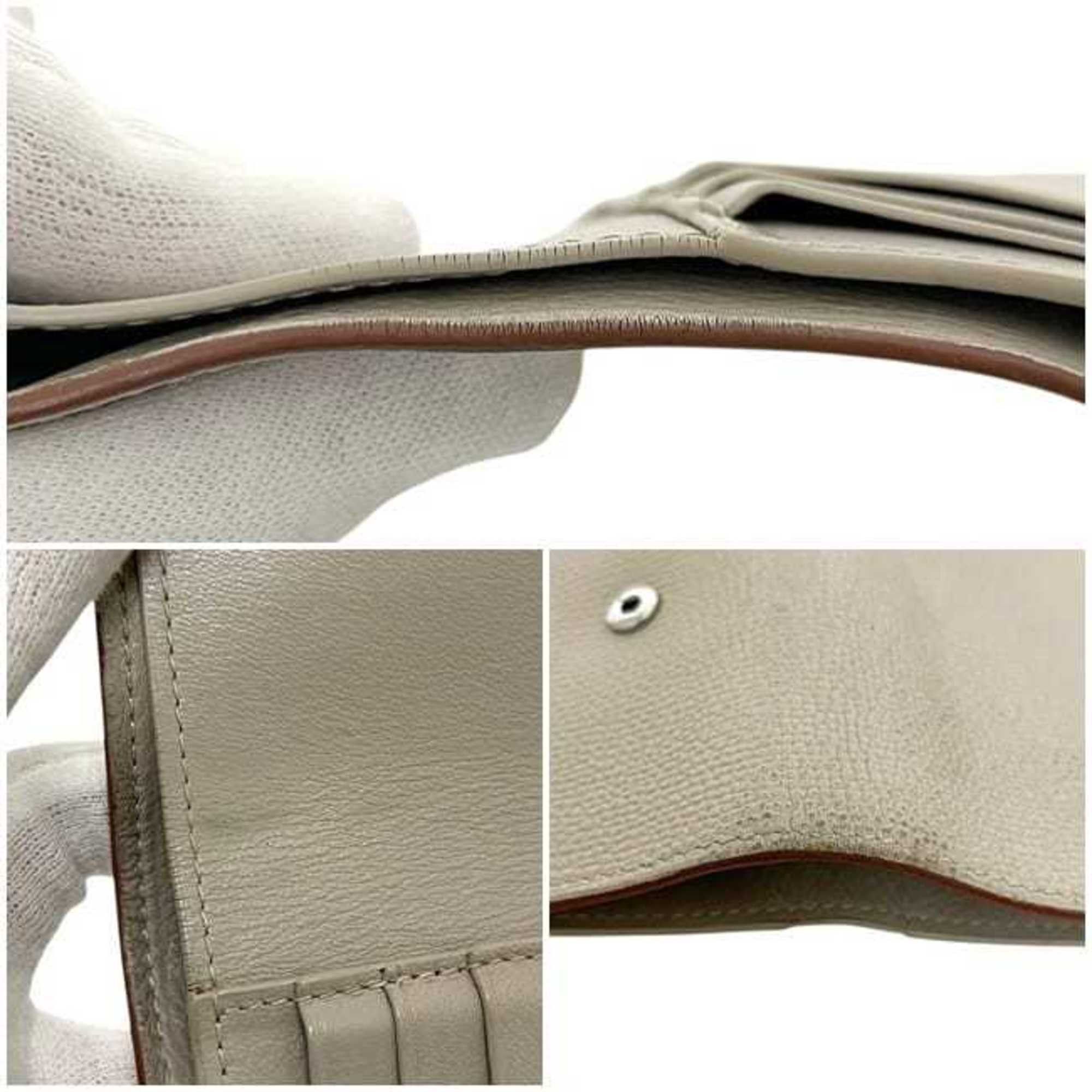 Loewe Loewe Tri-fold Wallet Vertical ec-25265 Beige Anagram C821S33X07 Leather 262113 LOEWE Compact Folding Grain Women's Men's Size ONE SIZE - 8 Thumbnail