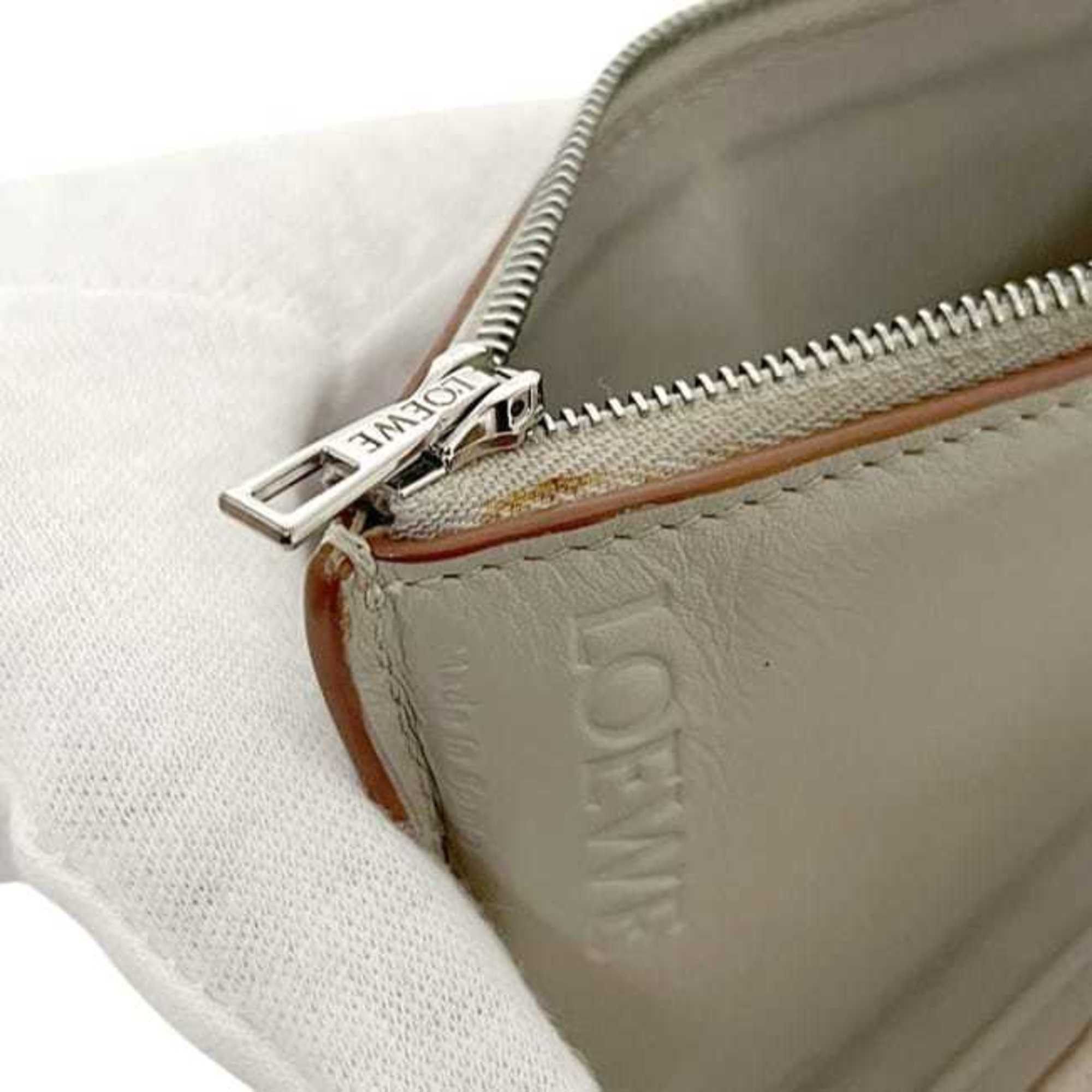 Loewe Loewe Tri-fold Wallet Vertical ec-25265 Beige Anagram C821S33X07 Leather 262113 LOEWE Compact Folding Grain Women's Men's Size ONE SIZE - 7 Thumbnail