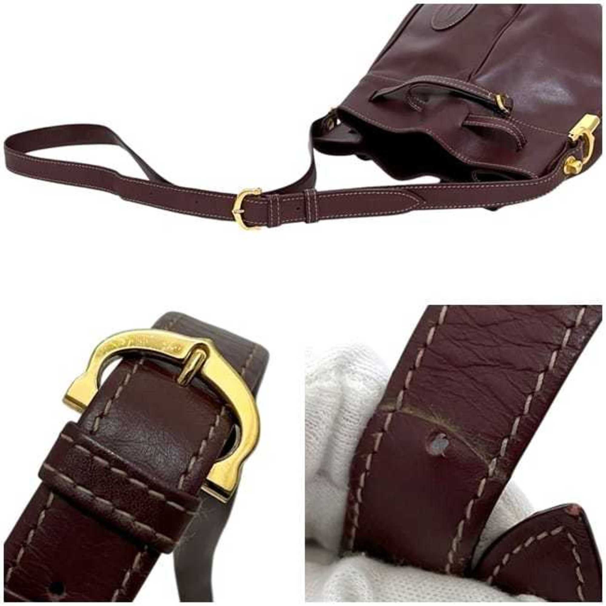 Cartier Cartier Shoulder Bag ec-25124 Bordeaux Must L1000591 Leather Crossbody Wine Red Women's Calf Size ONE SIZE - 5 Thumbnail