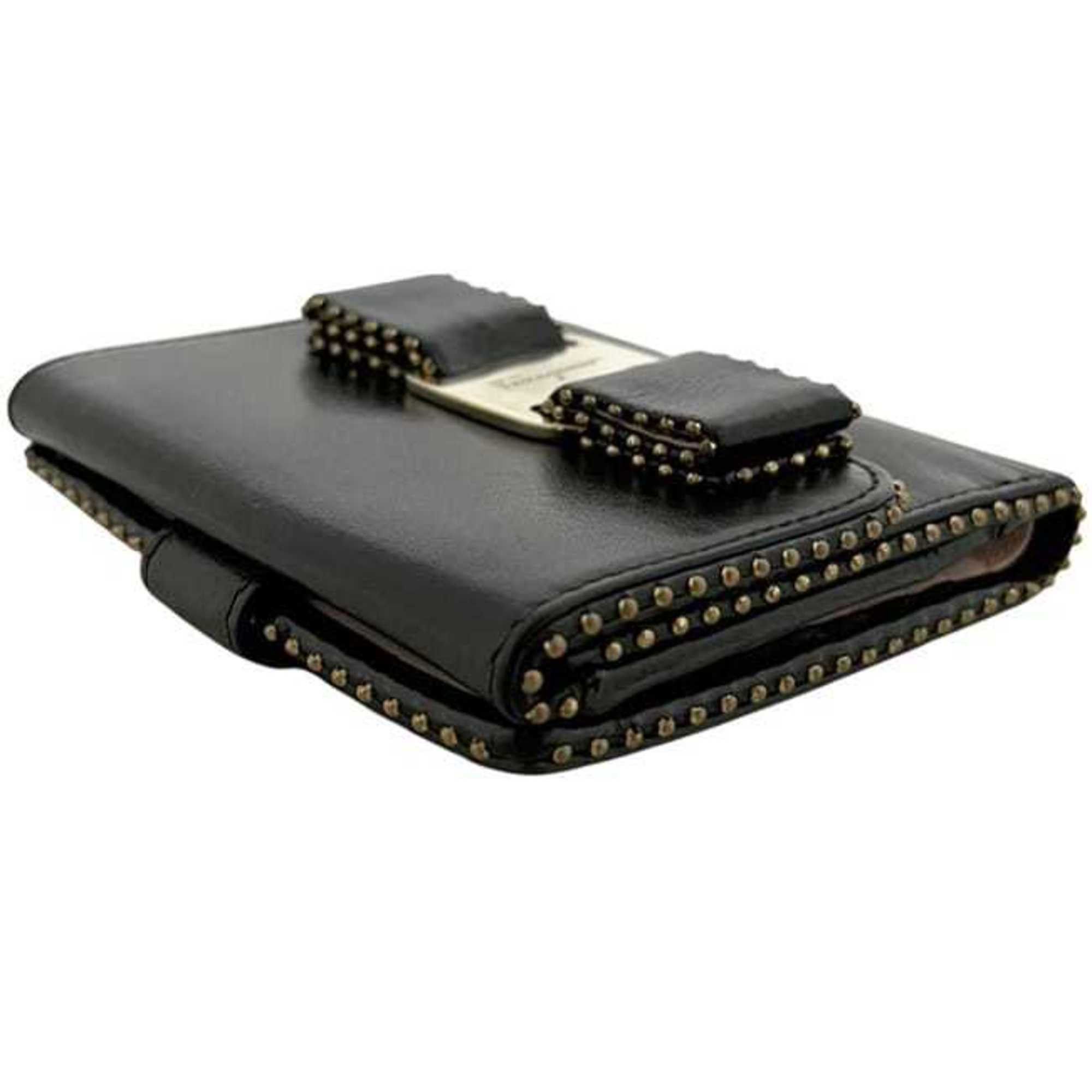 Salvatore Ferragamo Salvatore Ferragamo bi-fold wallet ec-25167 Black Vara KY-22 D311 Leather Ribbon Soft Women's Size ONE SIZE - 7 Thumbnail