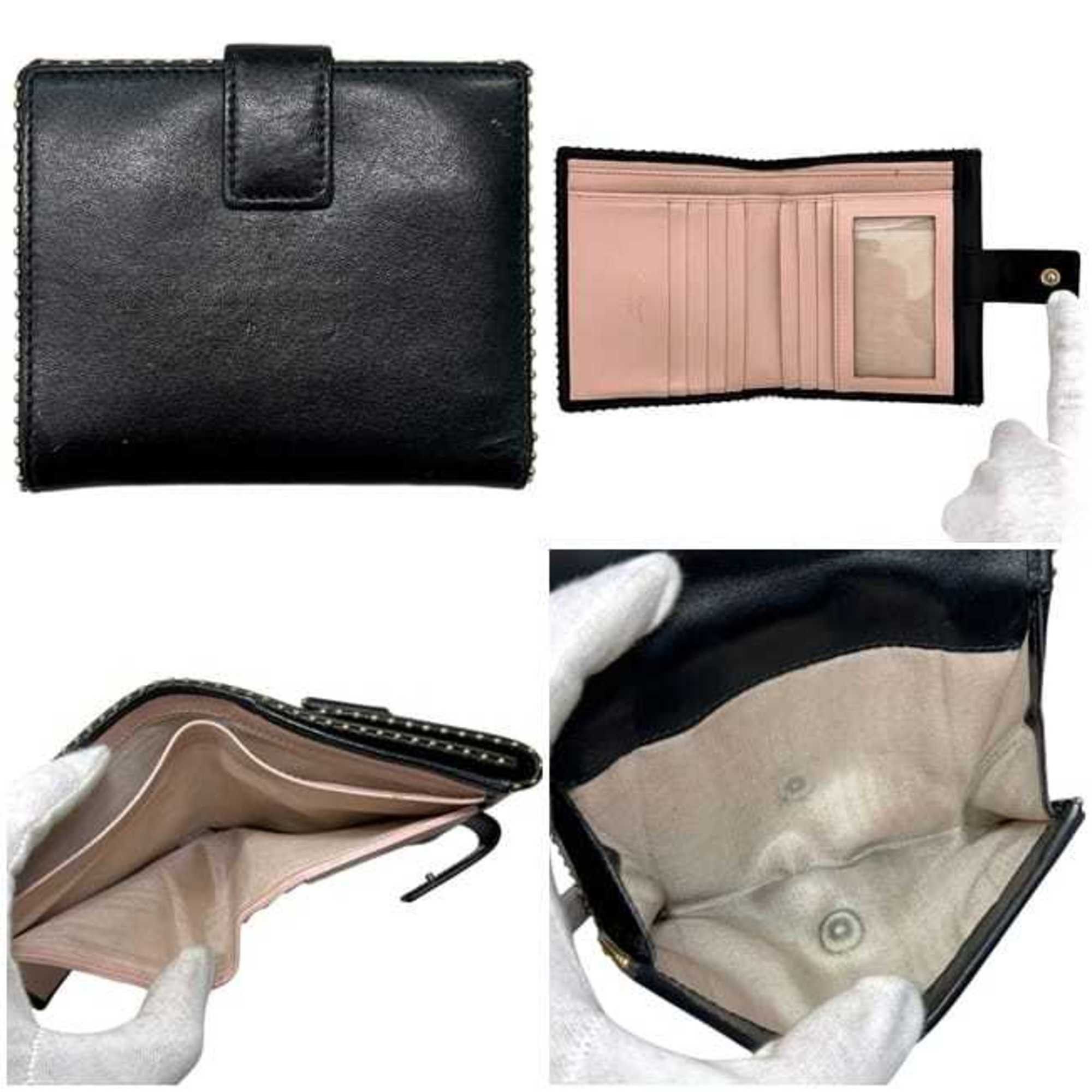 Salvatore Ferragamo Salvatore Ferragamo bi-fold wallet ec-25167 Black Vara KY-22 D311 Leather Ribbon Soft Women's Size ONE SIZE - 3 Thumbnail