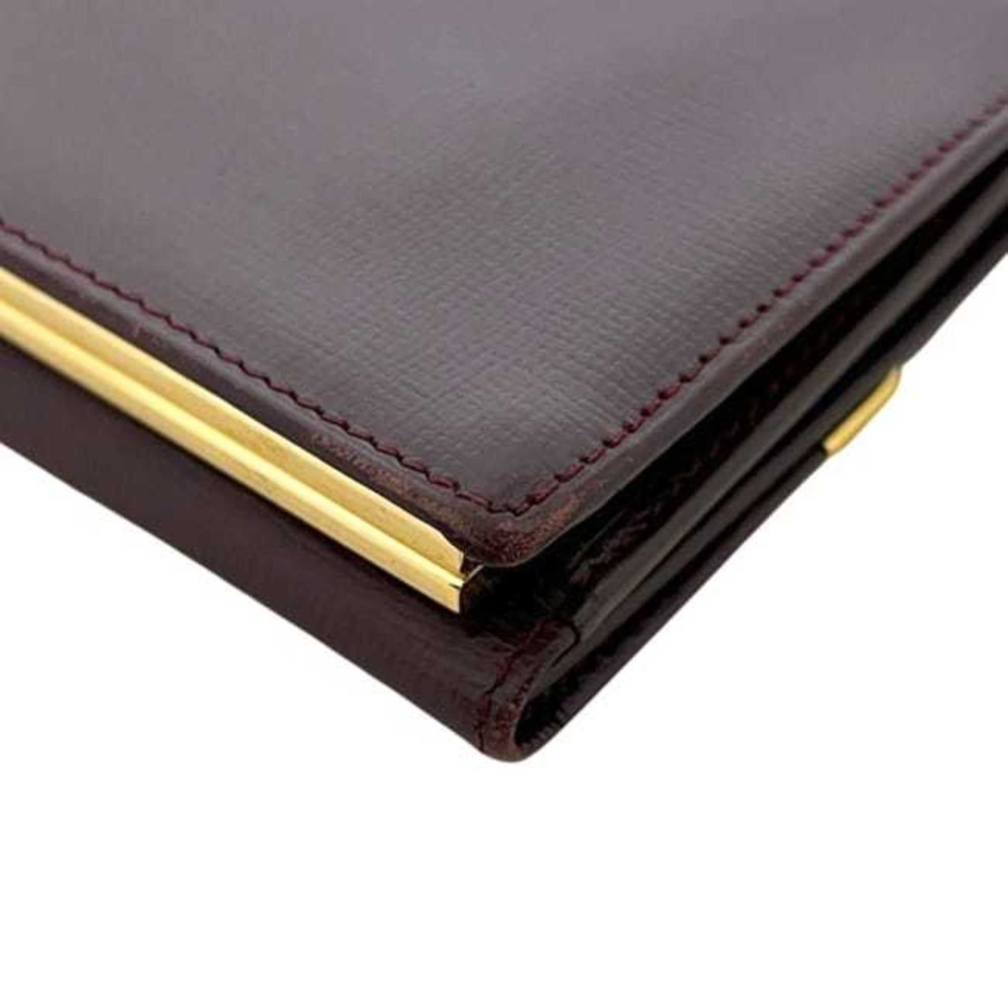 Cartier Cartier Tri-fold Long Wallet ec-25222 Bordeaux Must L3000002 Leather Red Wine Size ONE SIZE - 8 Thumbnail
