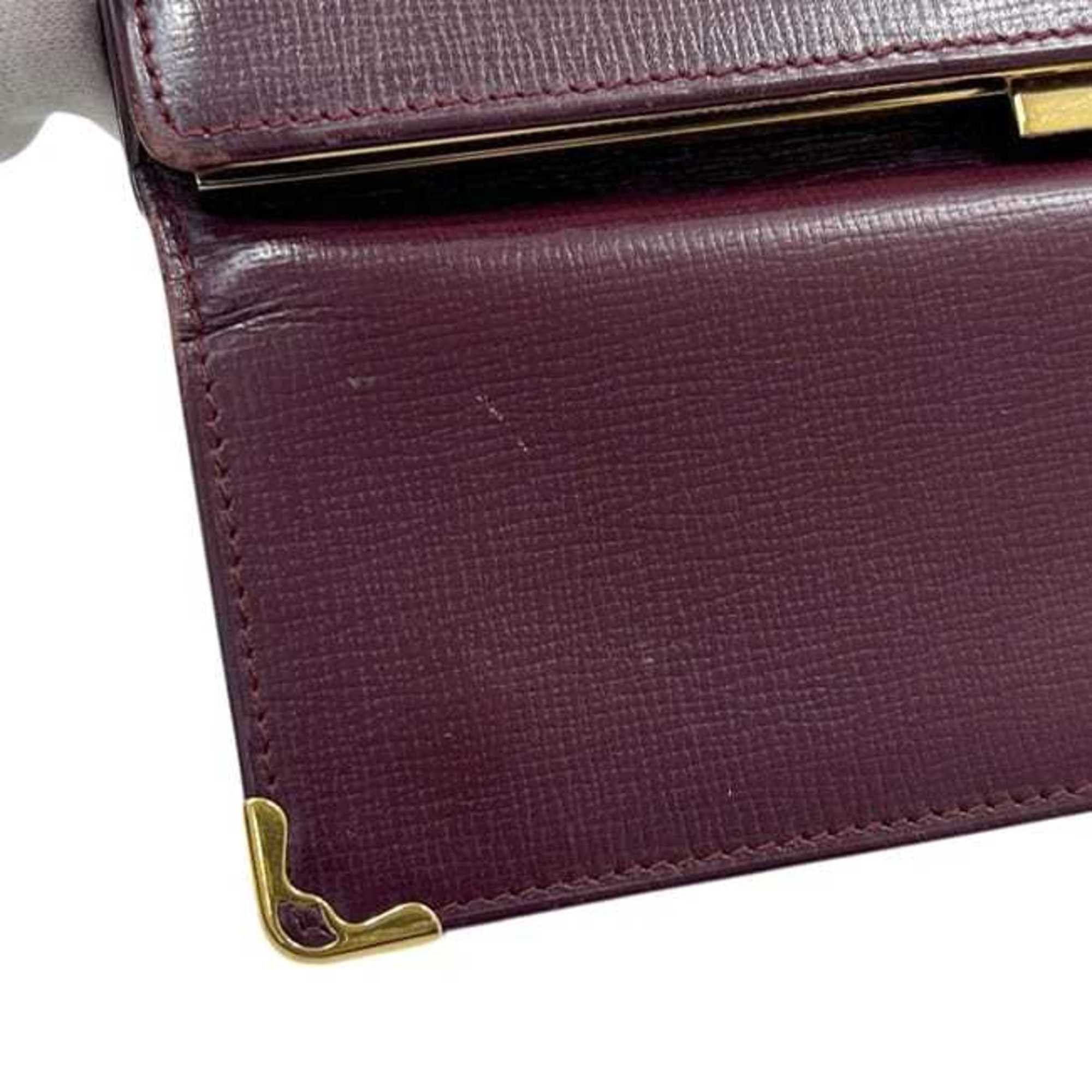 Cartier Cartier Tri-fold Long Wallet ec-25222 Bordeaux Must L3000002 Leather Red Wine Size ONE SIZE - 9 Thumbnail