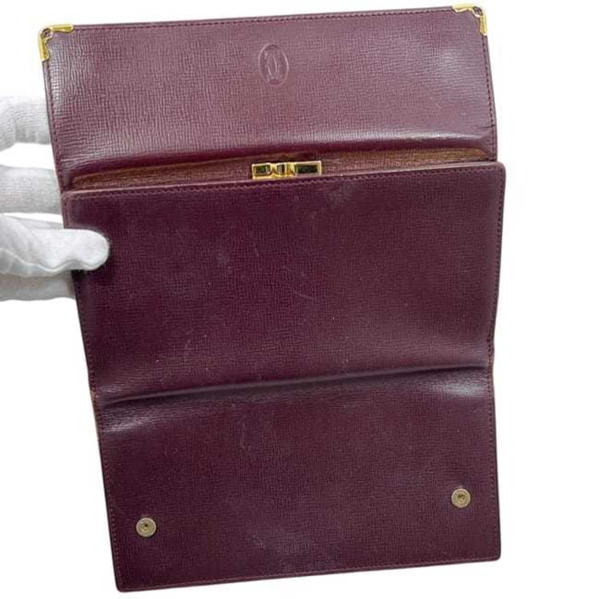 Cartier Cartier Tri-fold Long Wallet ec-25222 Bordeaux Must L3000002 Leather Red Wine Size ONE SIZE - 6 Thumbnail