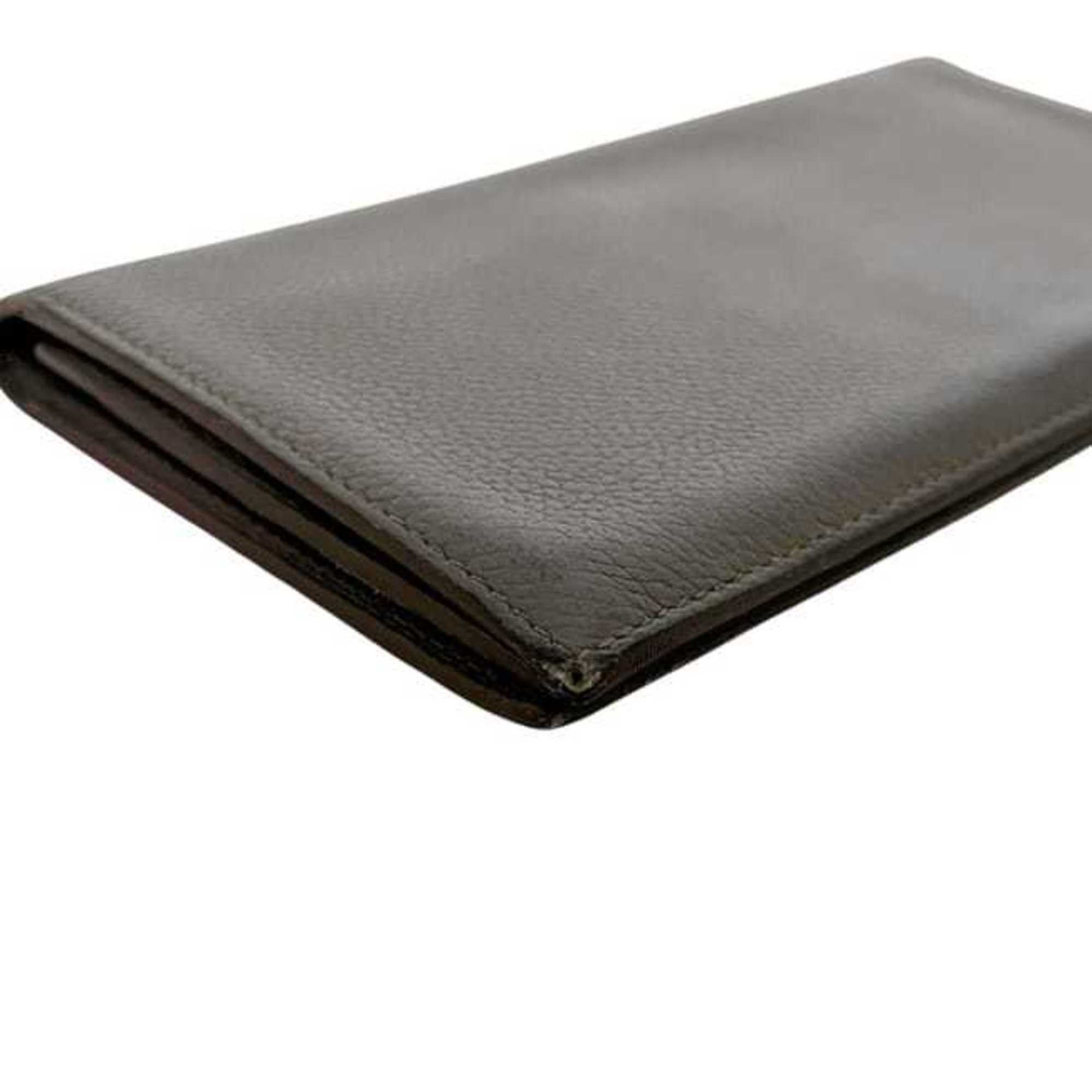 Hermes Hermes Bi-fold Long Wallet Citizen Twill Silk In f-25263 Greige Etoupe Leather Evercolor HERMES Women's Men's Size ONE SIZE - 7 Thumbnail