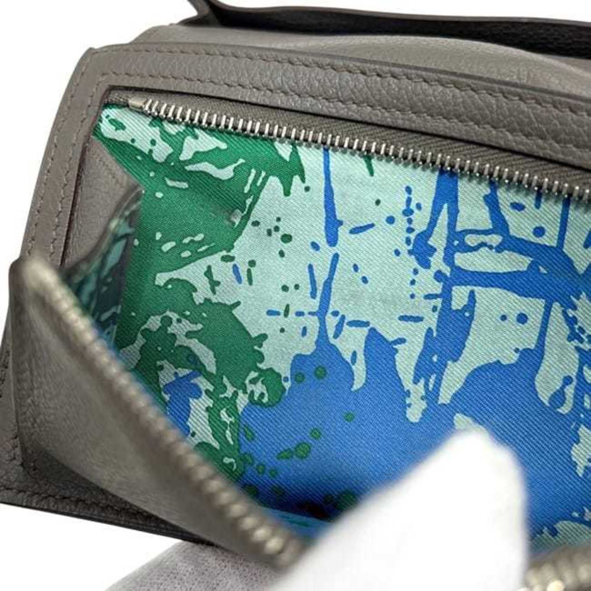 Hermes Hermes Bi-fold Long Wallet Citizen Twill Silk In f-25263 Greige Etoupe Leather Evercolor HERMES Women's Men's Size ONE SIZE - 4 Thumbnail